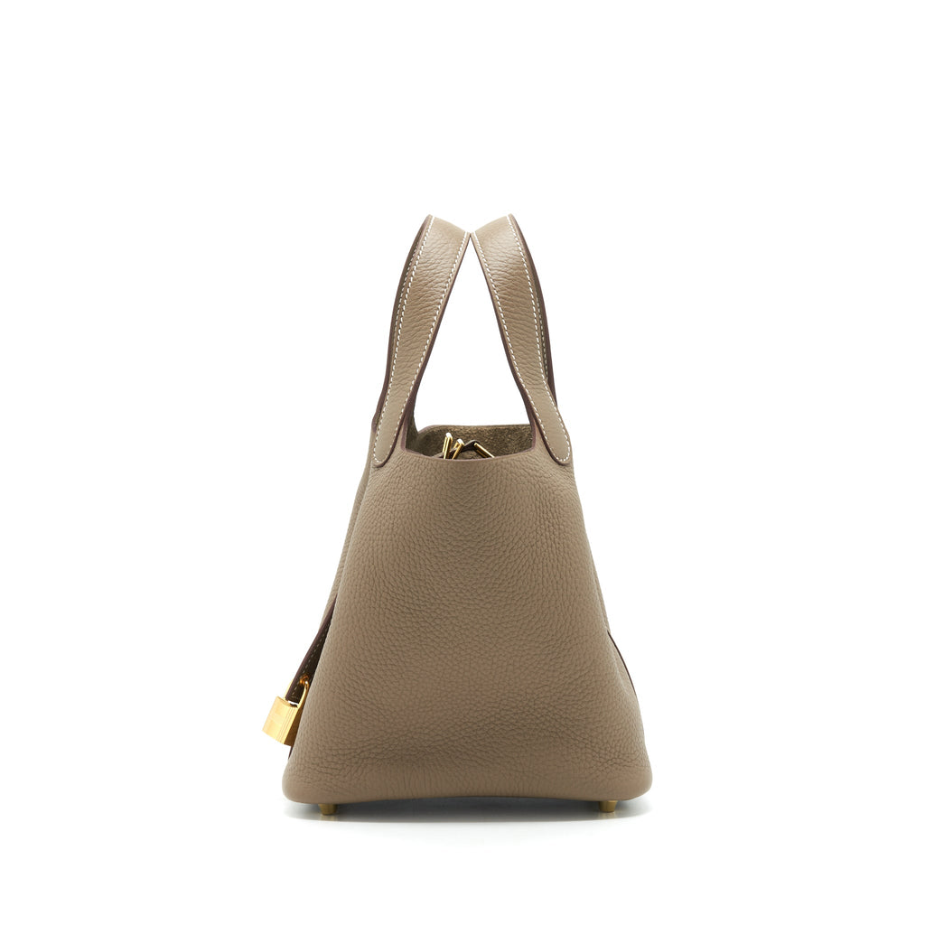 Hermes Picotin 18 Clemence Etoupe GHW