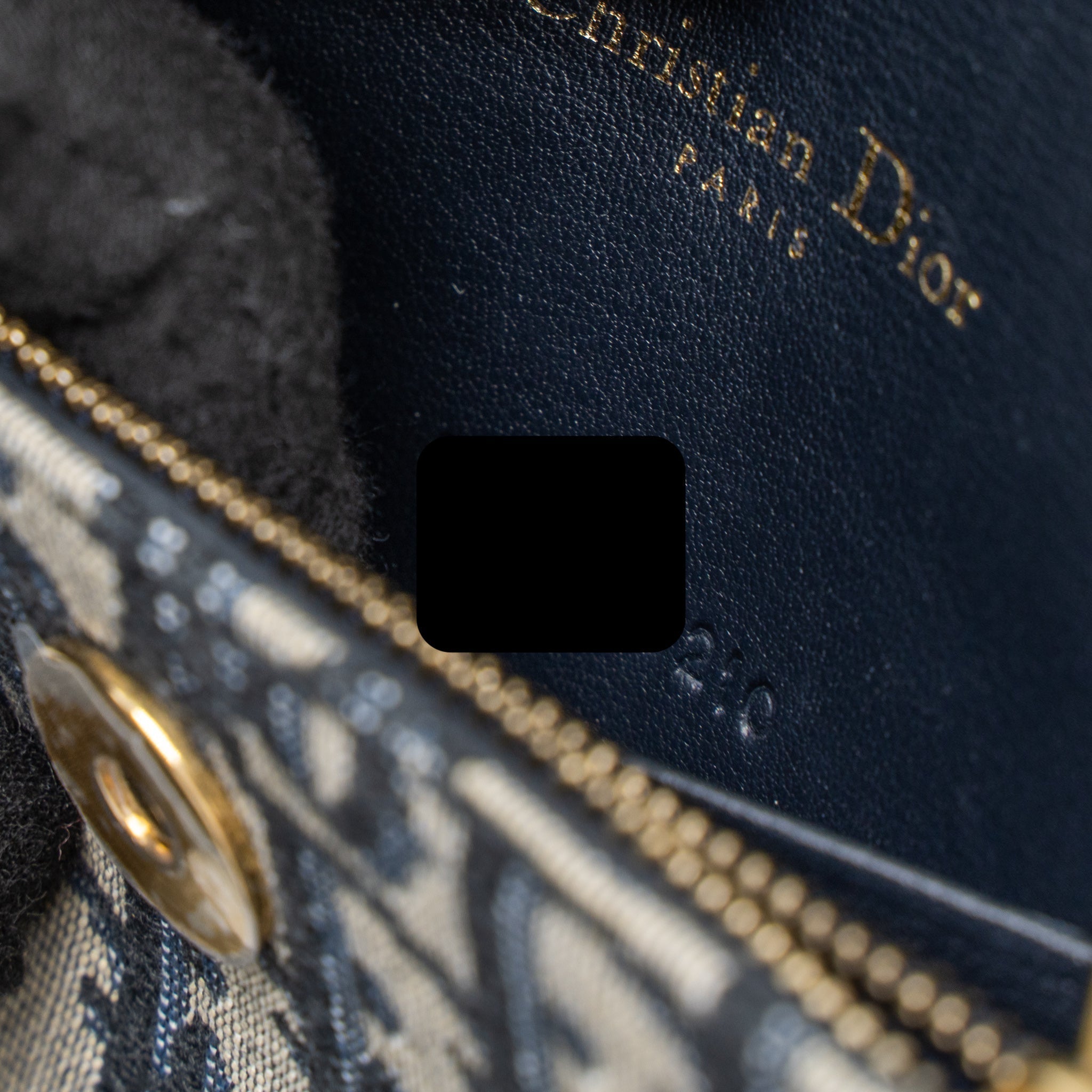 DIOR SADDLE BELT POUCH BLUE OBLIQUE JACQUARD CANVAS GHW