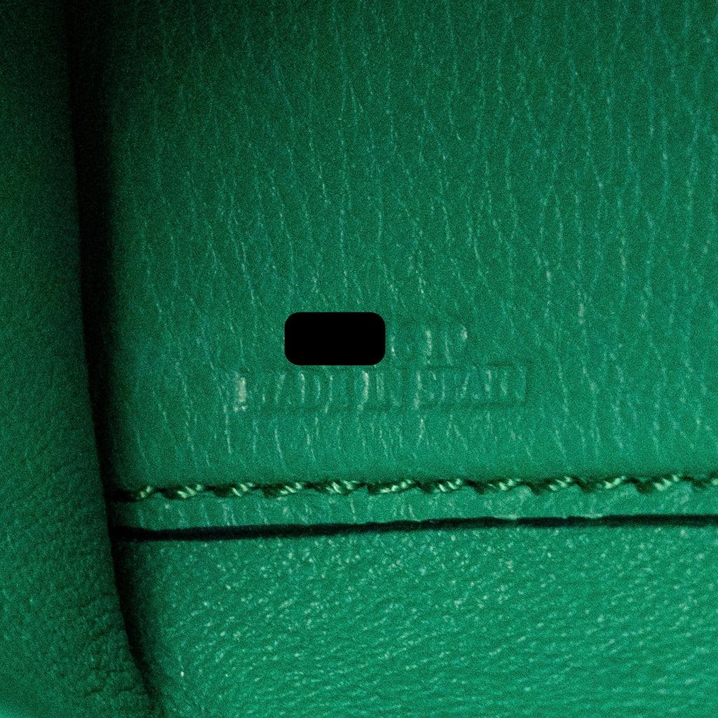 LOEWE AVENUE ANAGRAM CROSSBODY BAG EMBOSSED CALFSKIN GREEN GHW
