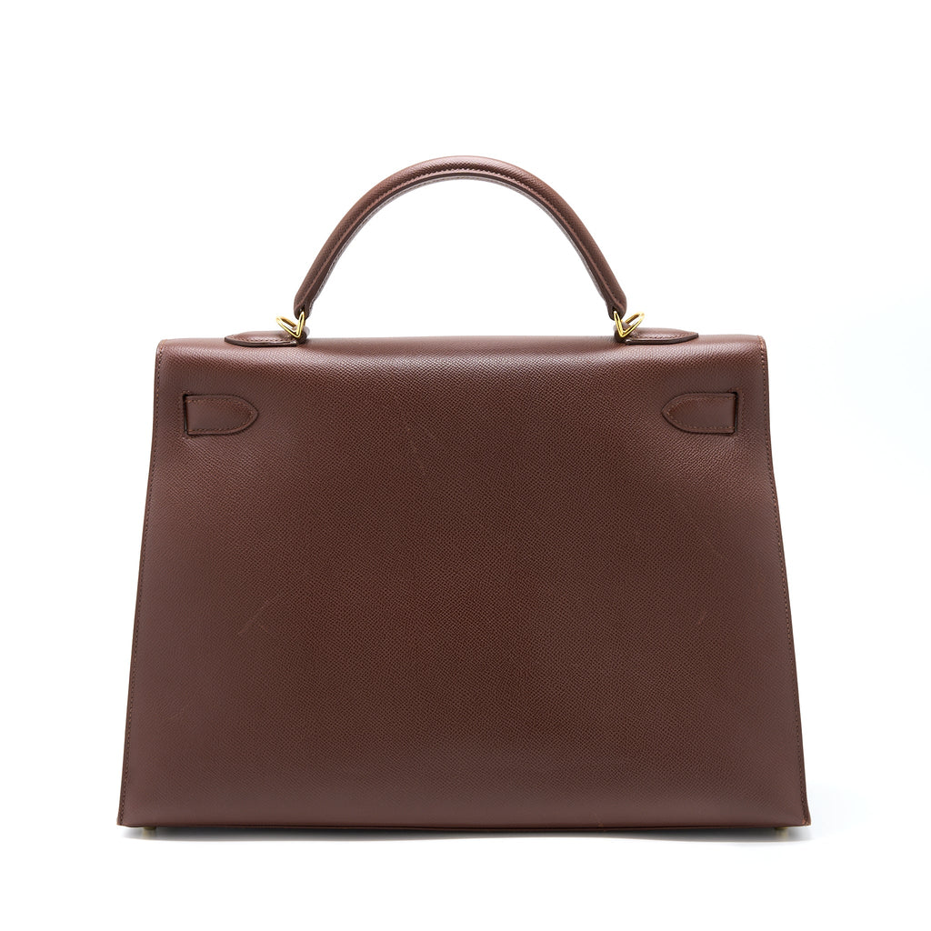 Hermes Kelly 40 Epsom chocolate GHW