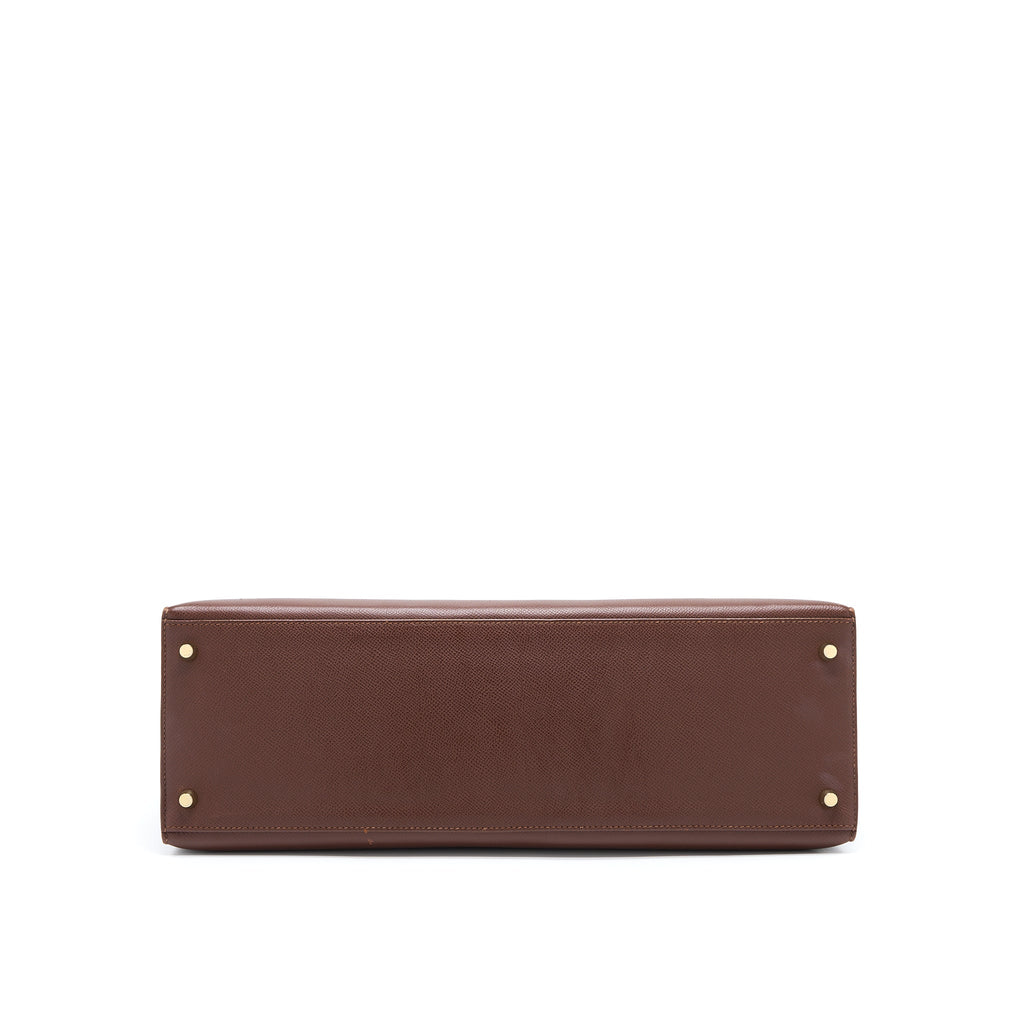Hermes Kelly 40 Epsom chocolate GHW