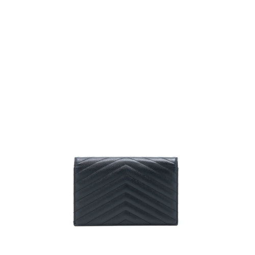SAINT LAURENT/ YSL ENVELOPE WALLET ON CHAIN GRAIN CALFSKIN BLACK SHW