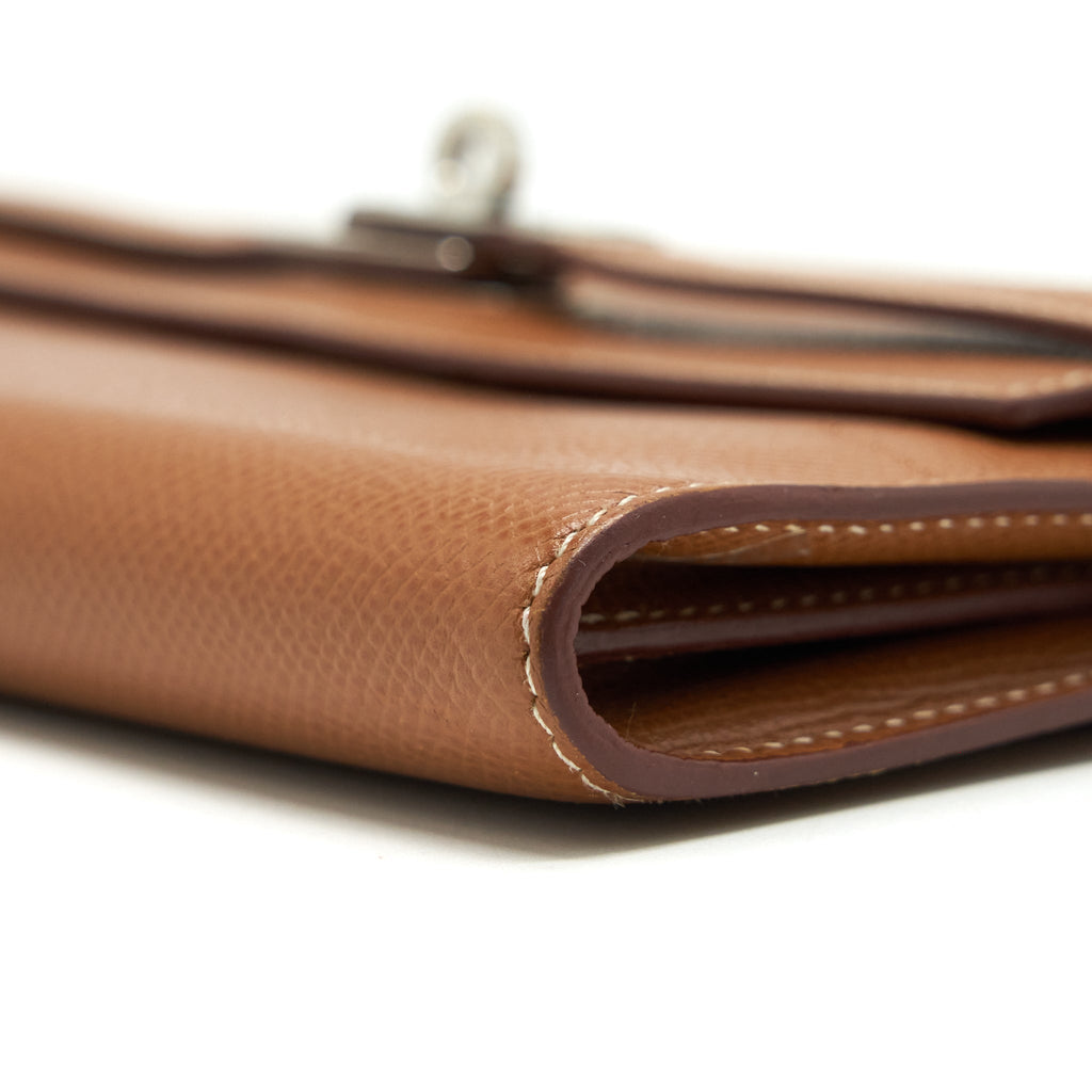 Hermes Kelly Long Wallet Epsom Gold SHW