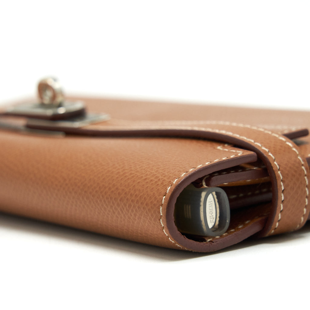 Hermes Kelly Long Wallet Epsom Gold SHW