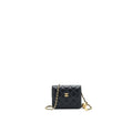 CHANEL PEARL CRUSH MINI BELT COINS PURSE/ CARD HOLDER BLACK GHW