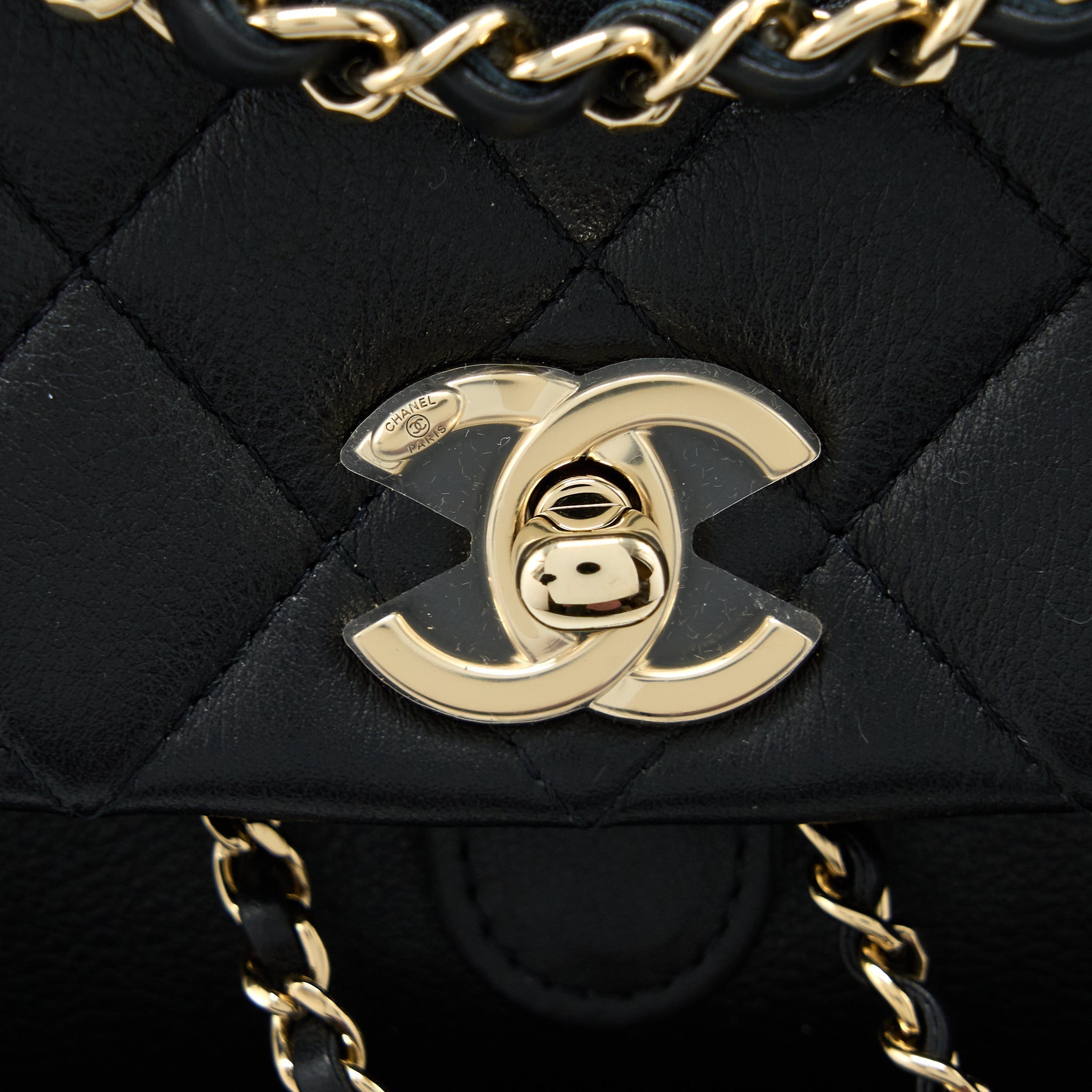 CHANEL 23C LARGE DUMA BACKPACK CALFSKIN BLACK LGHW (MICROCHIP)