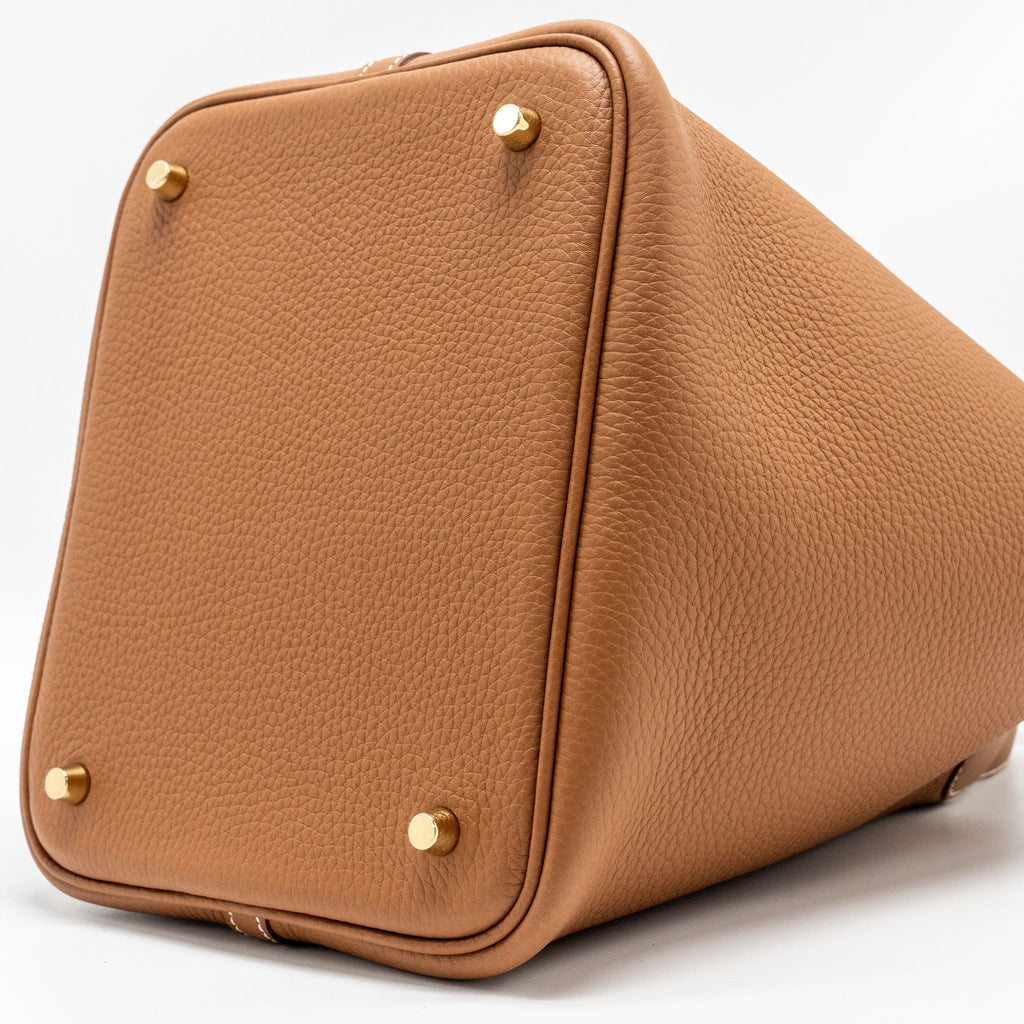 HERMES PICOTIN 22 LOCK BAG CLEMENCE GOLD GHW
