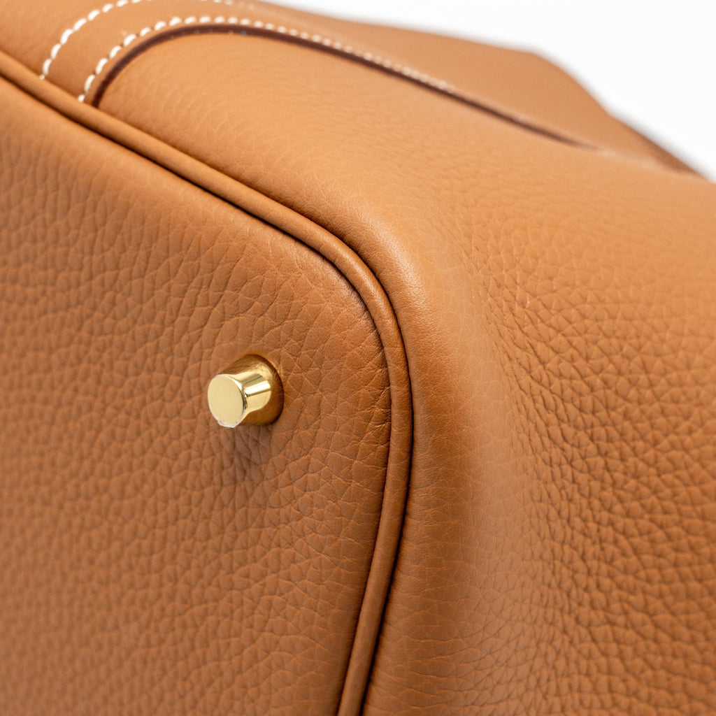 HERMES PICOTIN 22 LOCK BAG CLEMENCE GOLD GHW