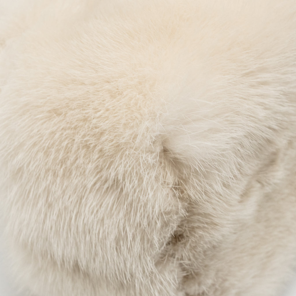 Fendi First Small Bag Mink Fur/Leather Off-white SHW