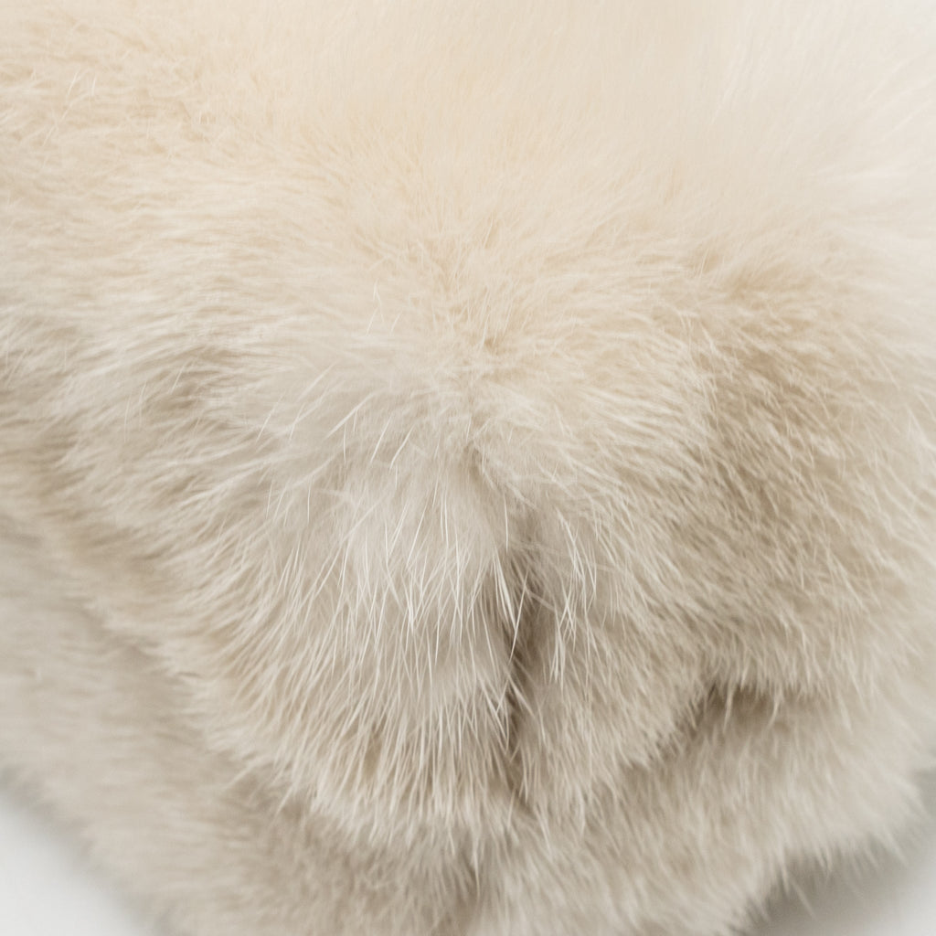 Fendi First Small Bag Mink Fur/Leather Off-white SHW