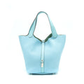 Hermes Picotin 22 Lock Bag Blue Atoll SHW