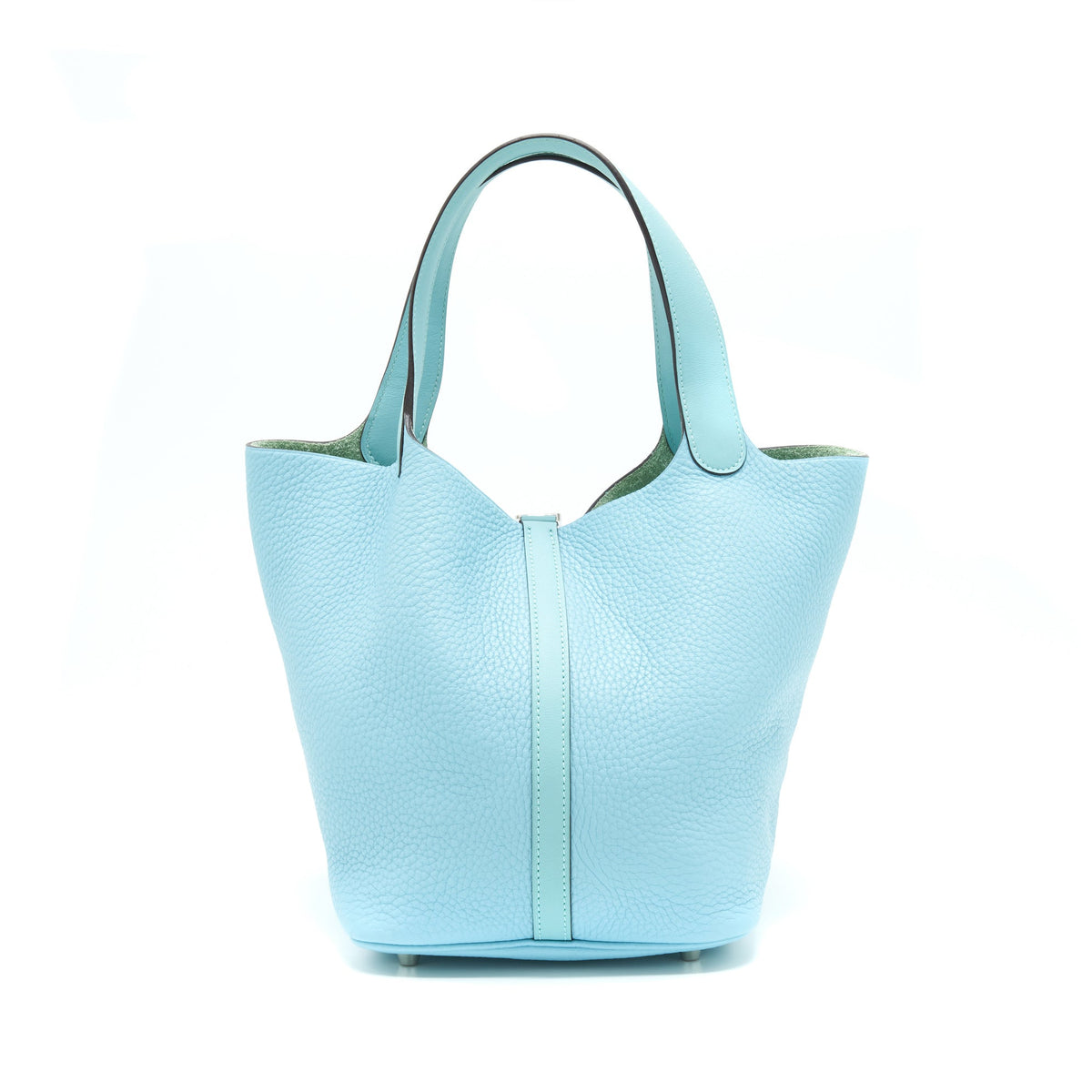 Hermes Picotin 22 Lock Bag Blue Atoll SHW
