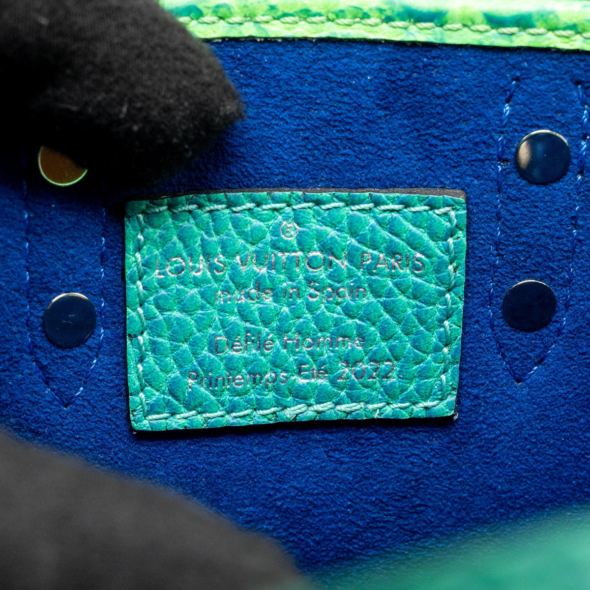 LOUIS VUITTON PETIT SAC PLAT XS VIRGIL ABLOH TAURILLON ILLUSION BLUE/GREEN SHW