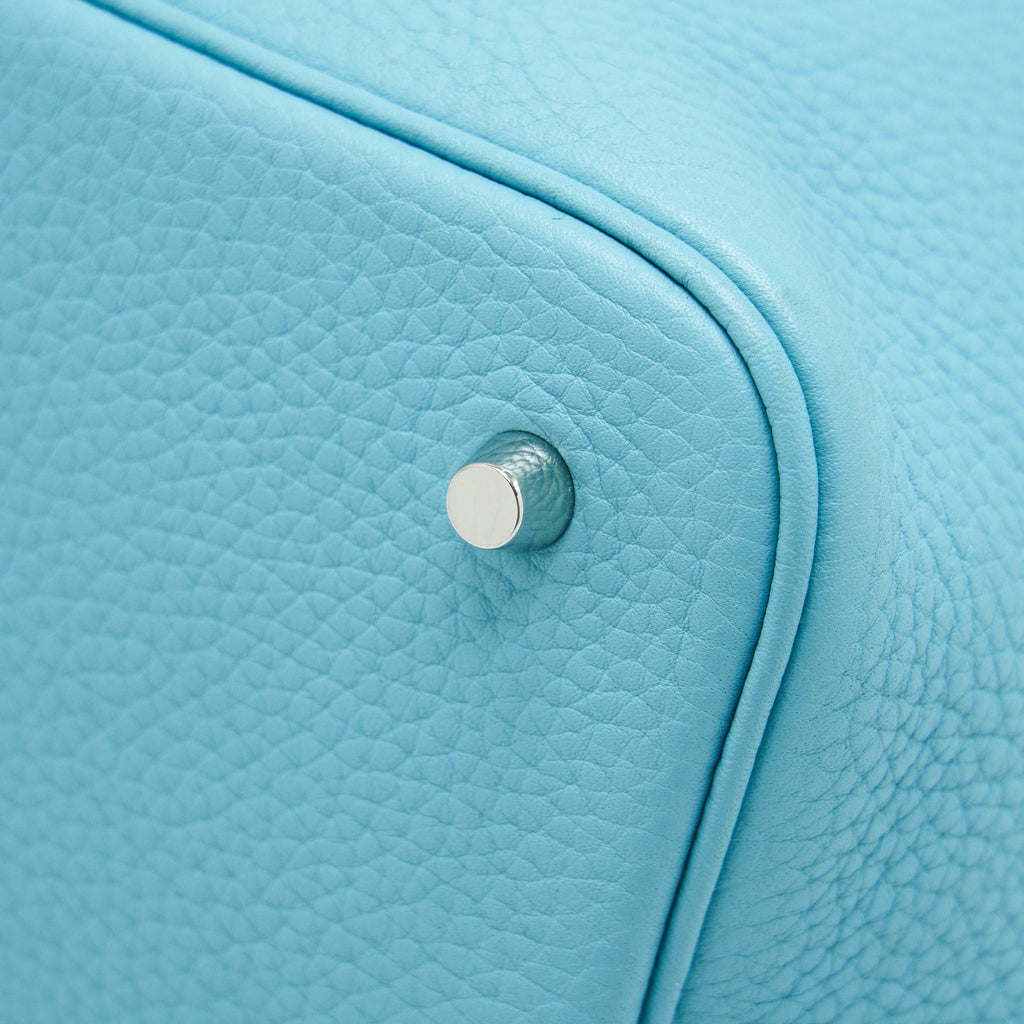 Hermes Picotin 22 Lock Bag Blue Atoll SHW