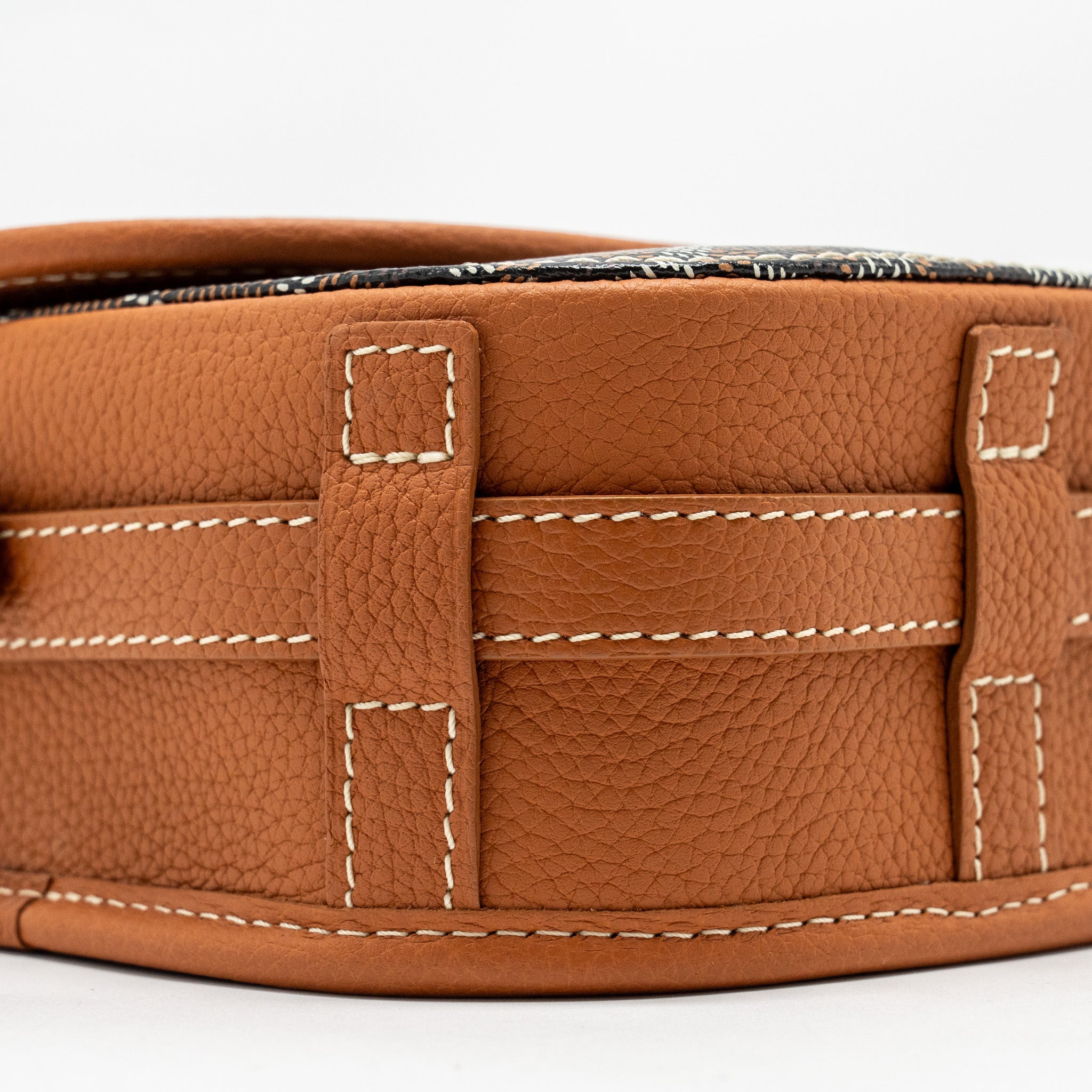 GOYARD BELVEDERE PM MESSENGER BAG GOYARDLINE CANVAS BROWN SHW