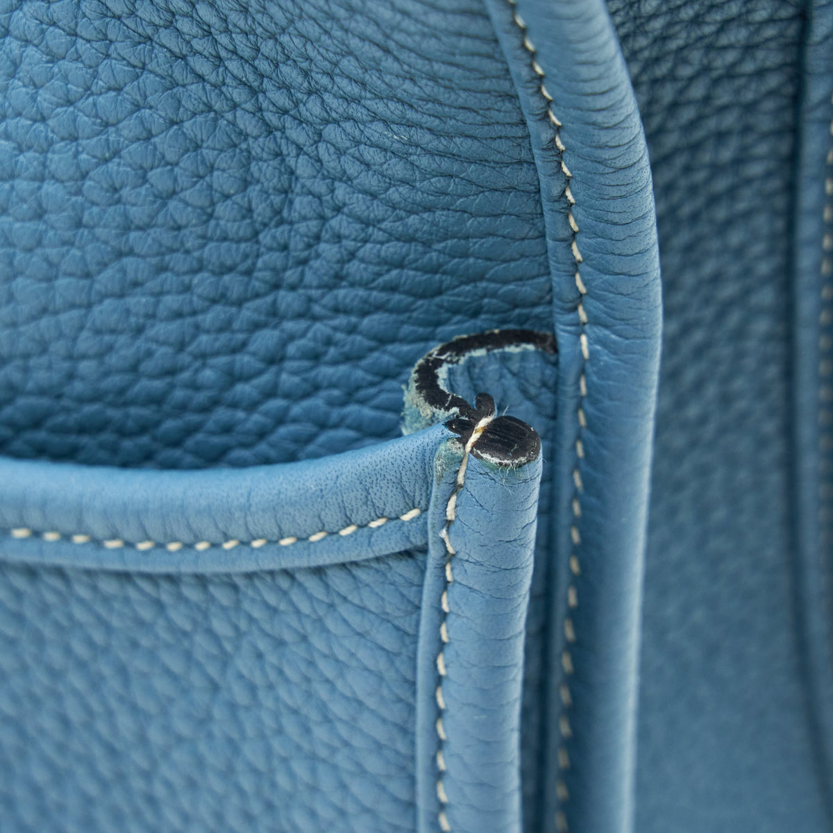 Hermes Evelyne 29 Bag Clemence Blue Jeans SHW