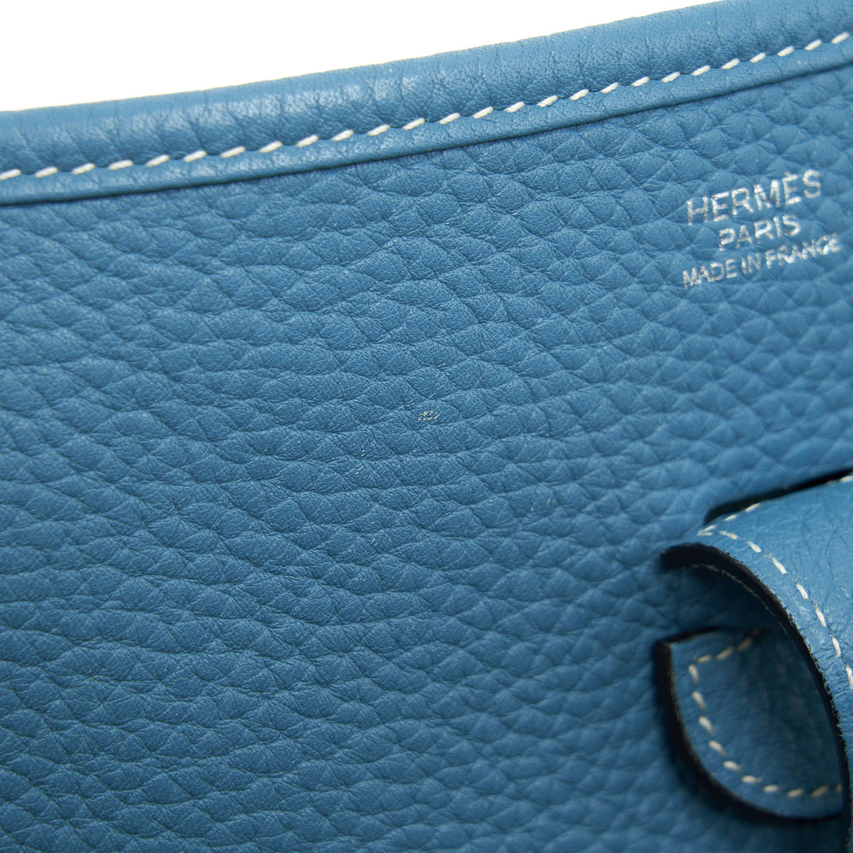 Hermes Evelyne 29 Bag Clemence Blue Jeans SHW