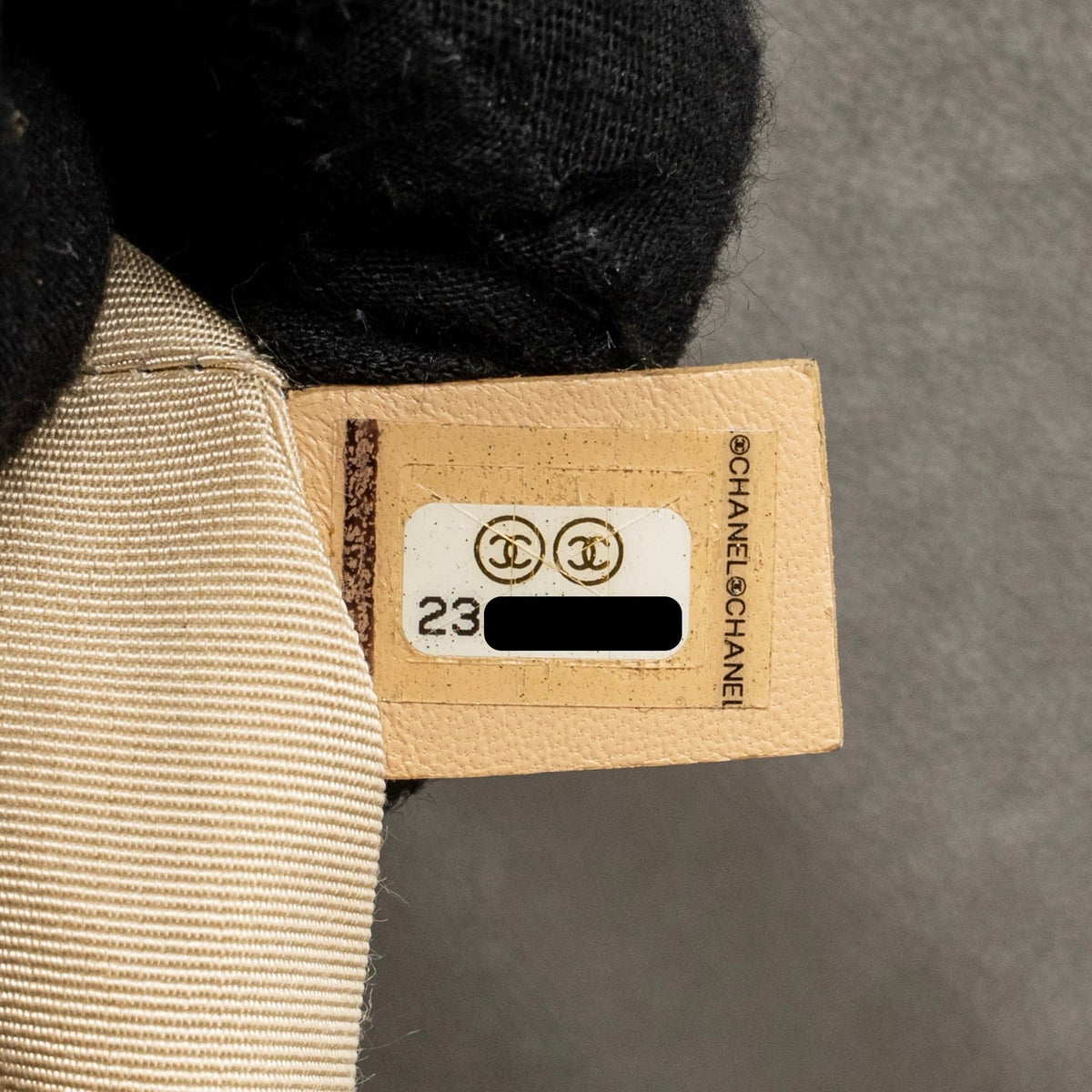 Chanel Top Handle Label Click Flap Bag Grained Calfskin Khaki LGHW
