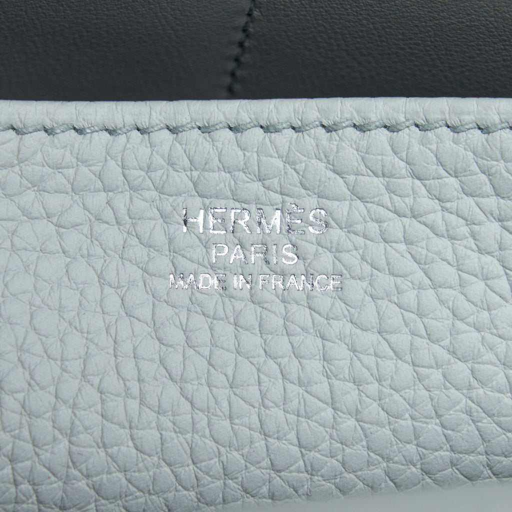 HERMES HALZAN 25 CLEMENCE BLUE PALE SHW