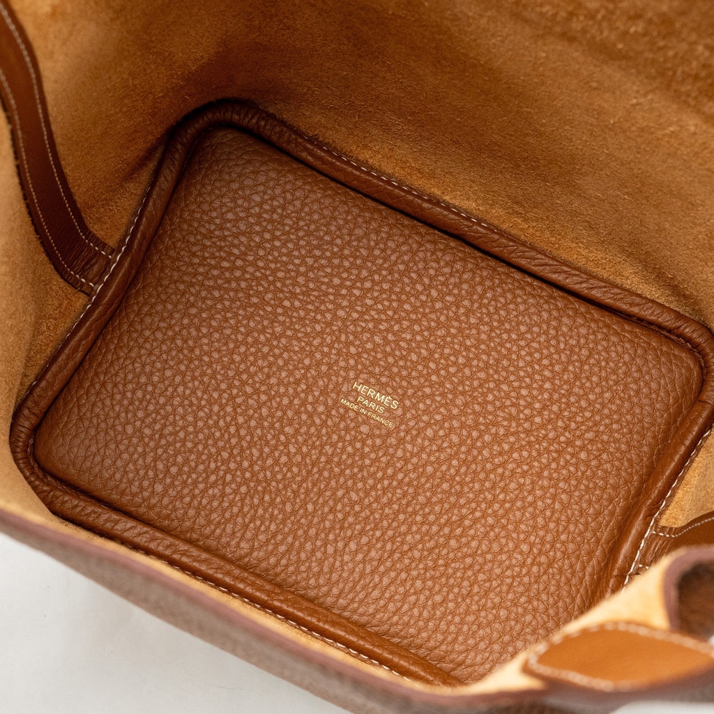 HERMES PICOTIN 18 LOCK BAG CLEMENCE GOLD GHW
