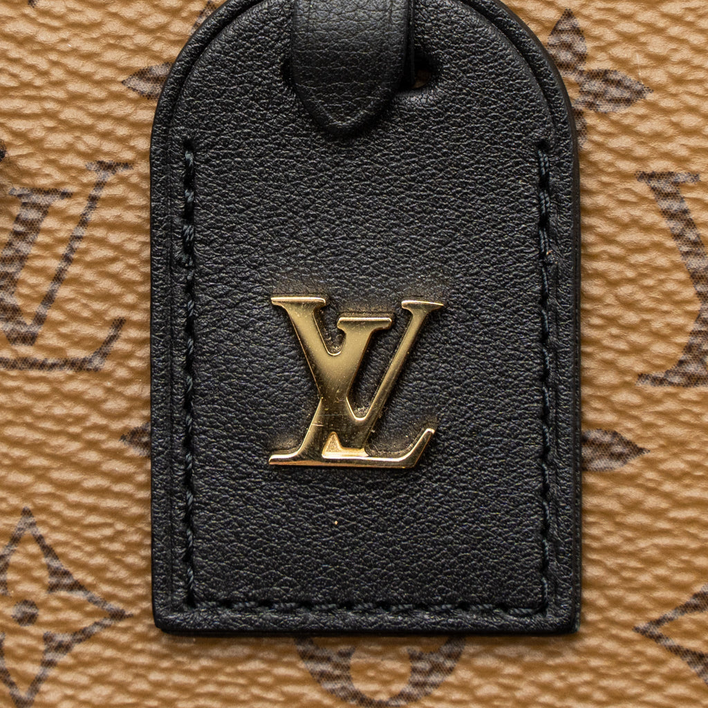 LOUIS VUITTON CHAPEAU NECKLACE/CHAIN BAG MONOGRAM REVERSE CANVAS BLACK GHW