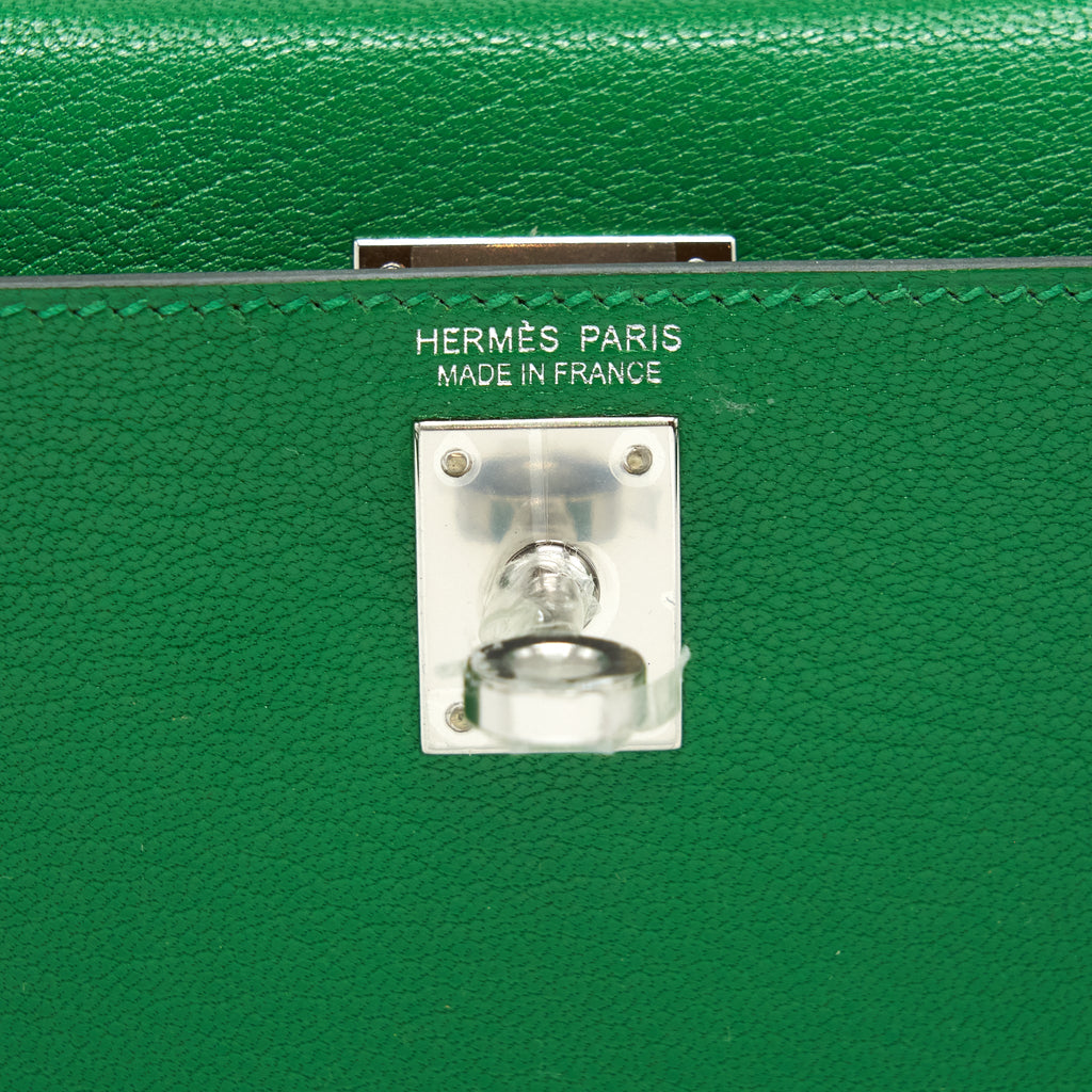 Hermes Mini Kelly 20cm Chevre 1K Bambou SHW