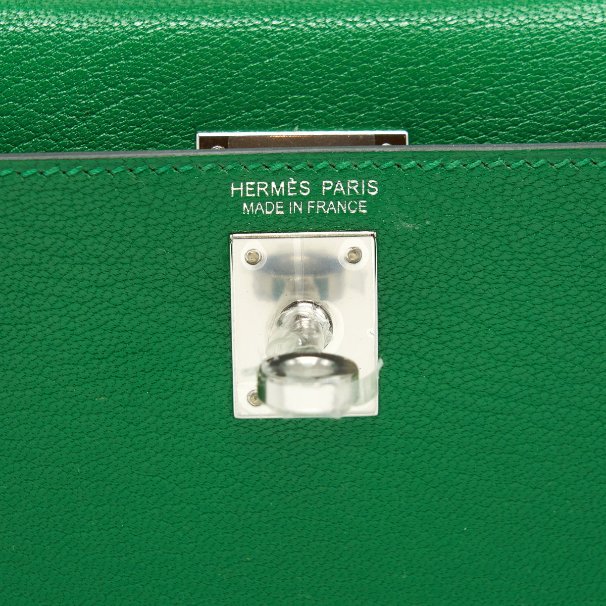 Hermes Mini Kelly 20cm Chevre 1K Bambou SHW
