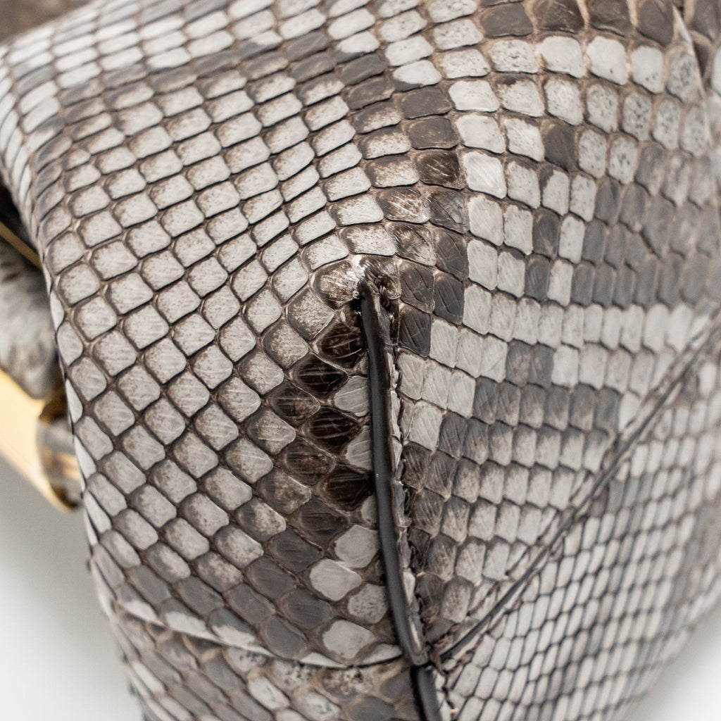 Fendi First Small Python Dark Grey GHW