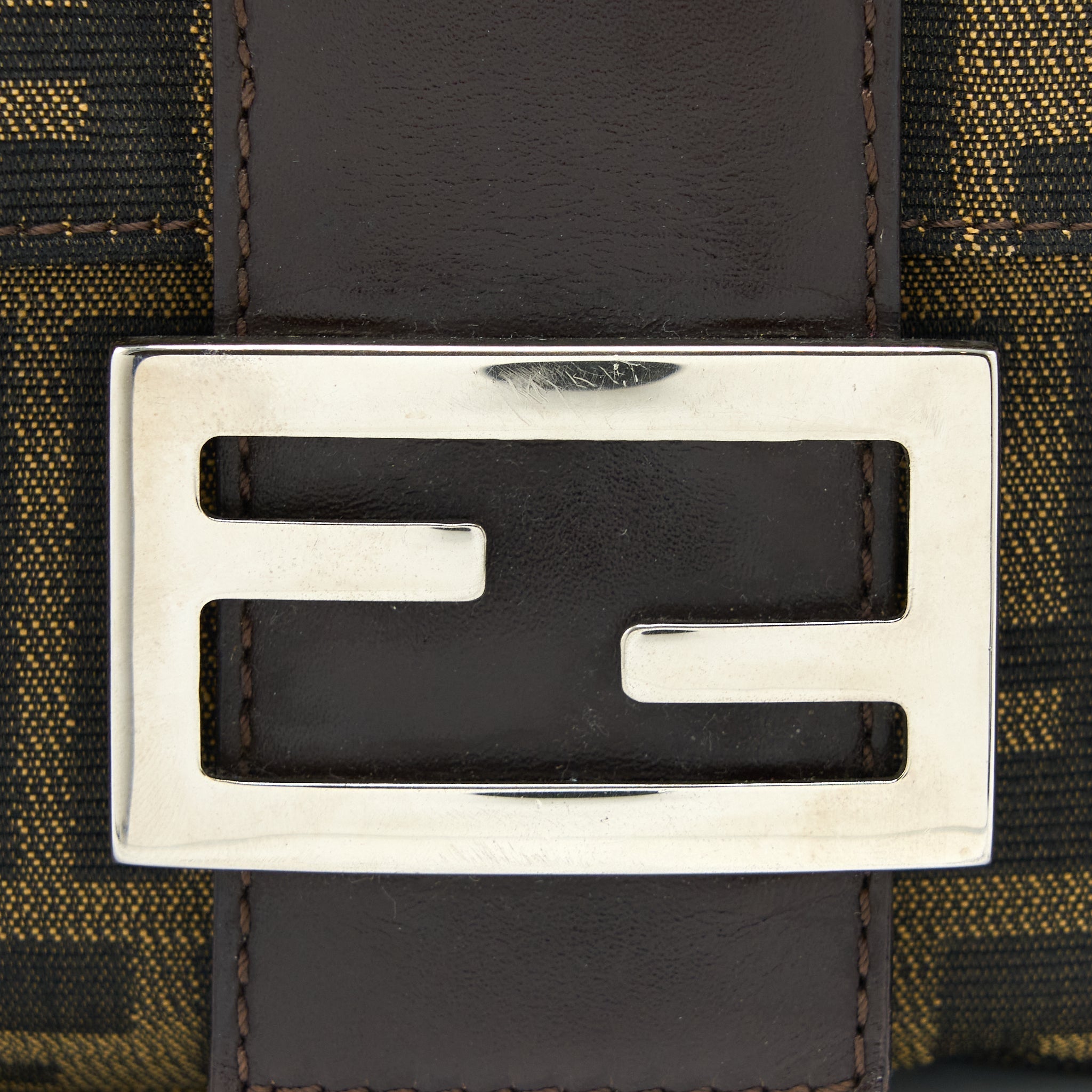 FENDI VINTAGE BAGUETTE SHOUDER BAG FF JACQIARD SHW