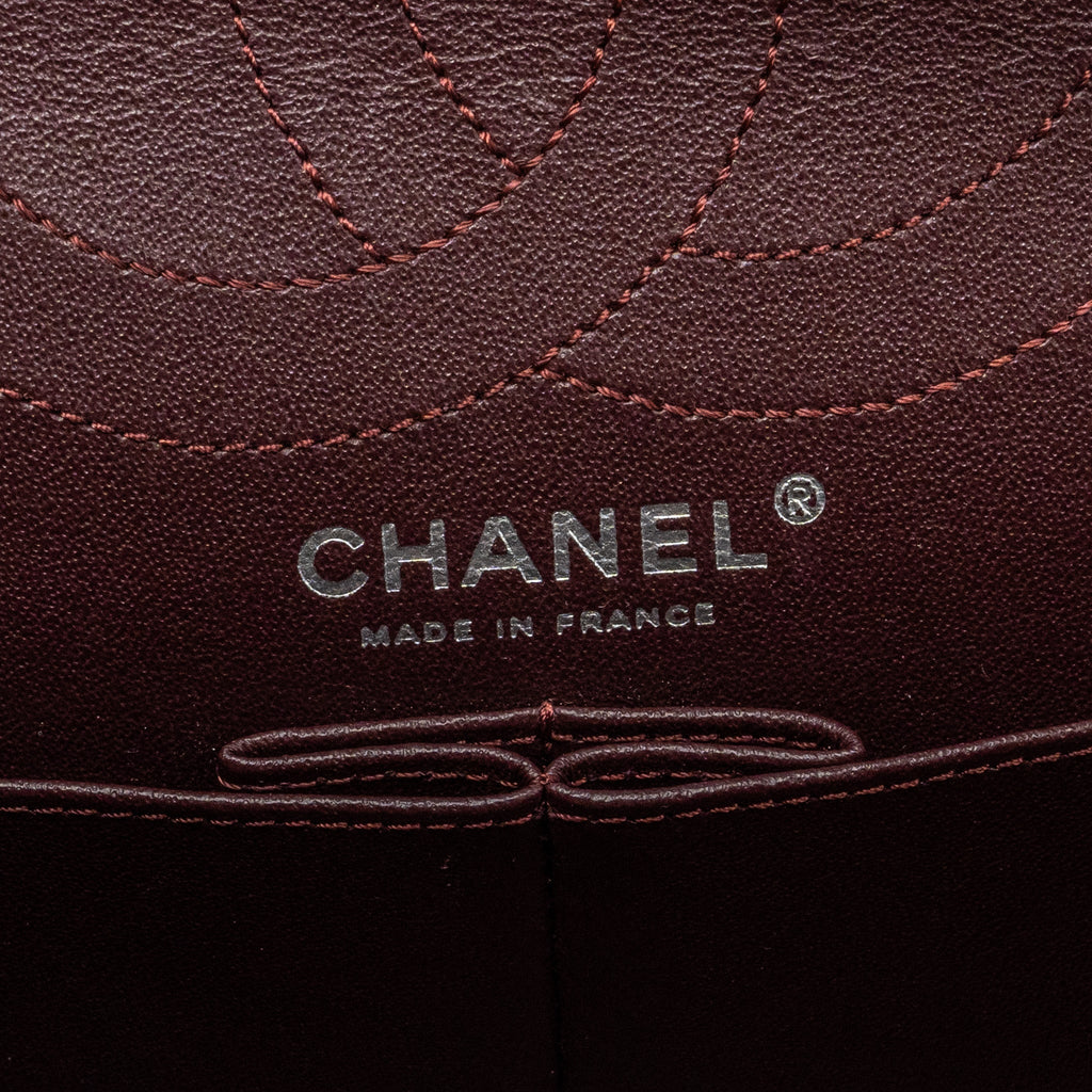 CHANEL LARGE 2.55 REISSUE FLAP BAG AGED CALFSKIN BLACK RUTHENIUM HARDWARE (MICROCHIP)