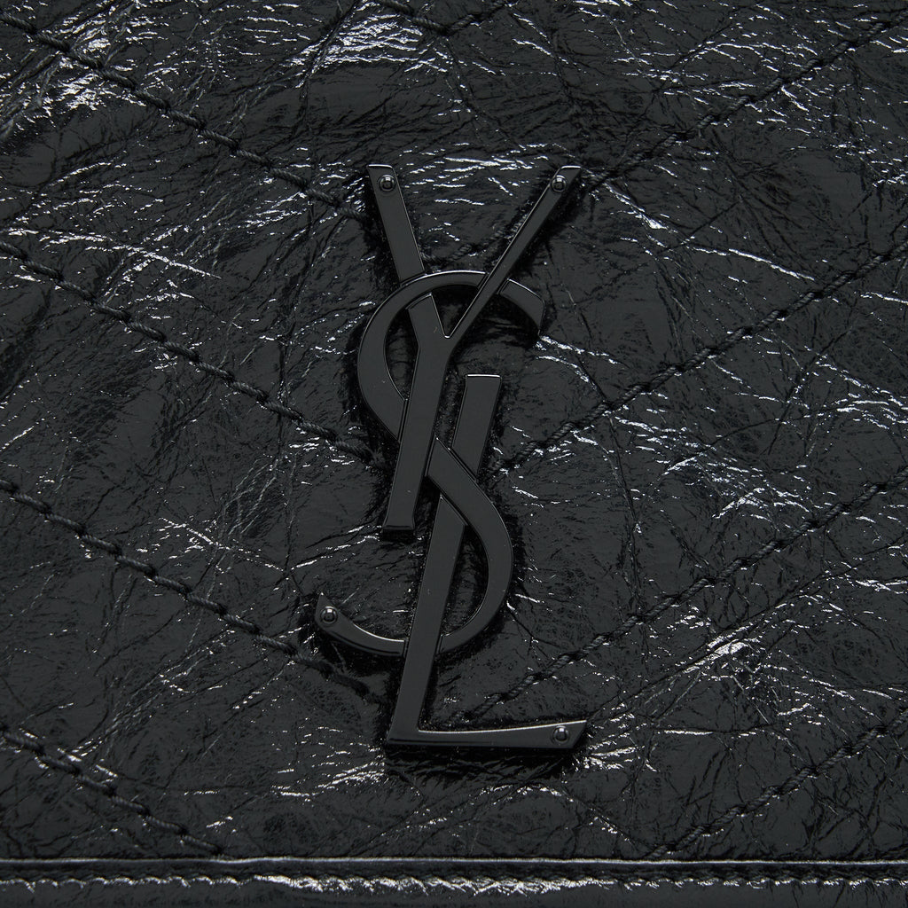 SAINT LAURENT NIKI LARGE BAG IN BLACK AND BLACK HARDWARE