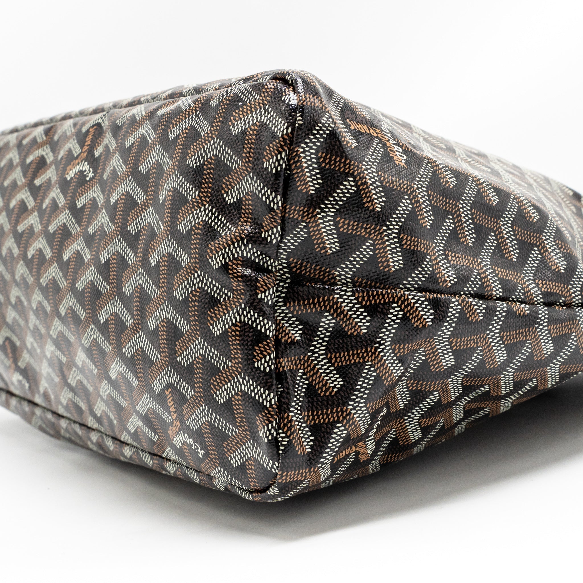 GOYARD BOHEME HOBO BAG GOYARDINE CANVAS BLACK SHW