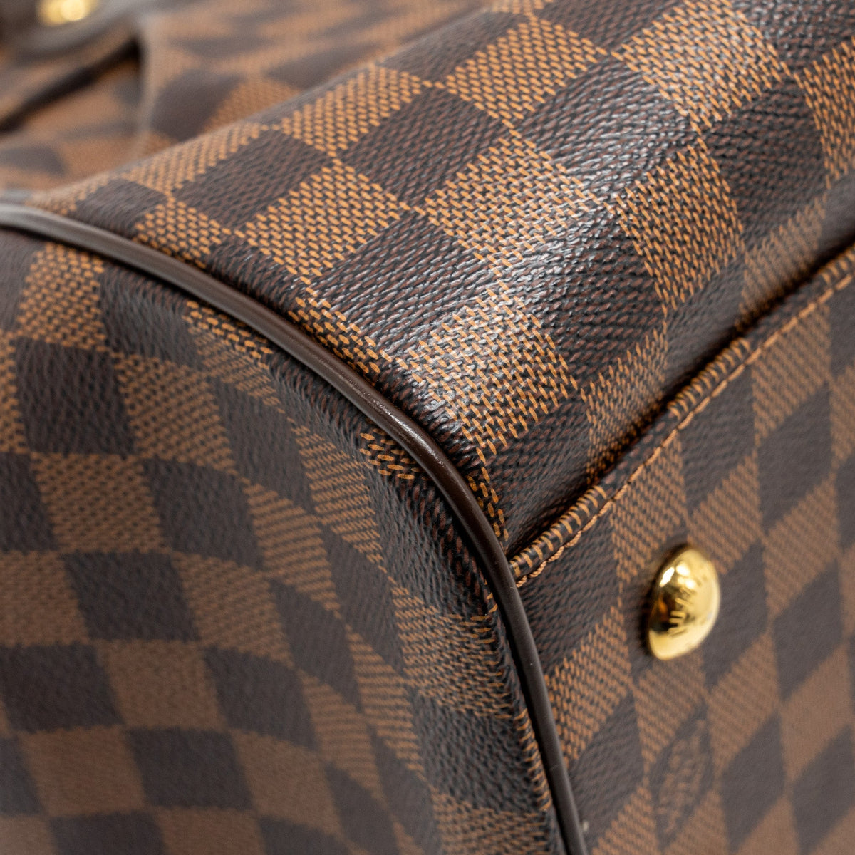 LOUIS VUITTON TREVI GM HANDBAG DAMIER EBENE GHW