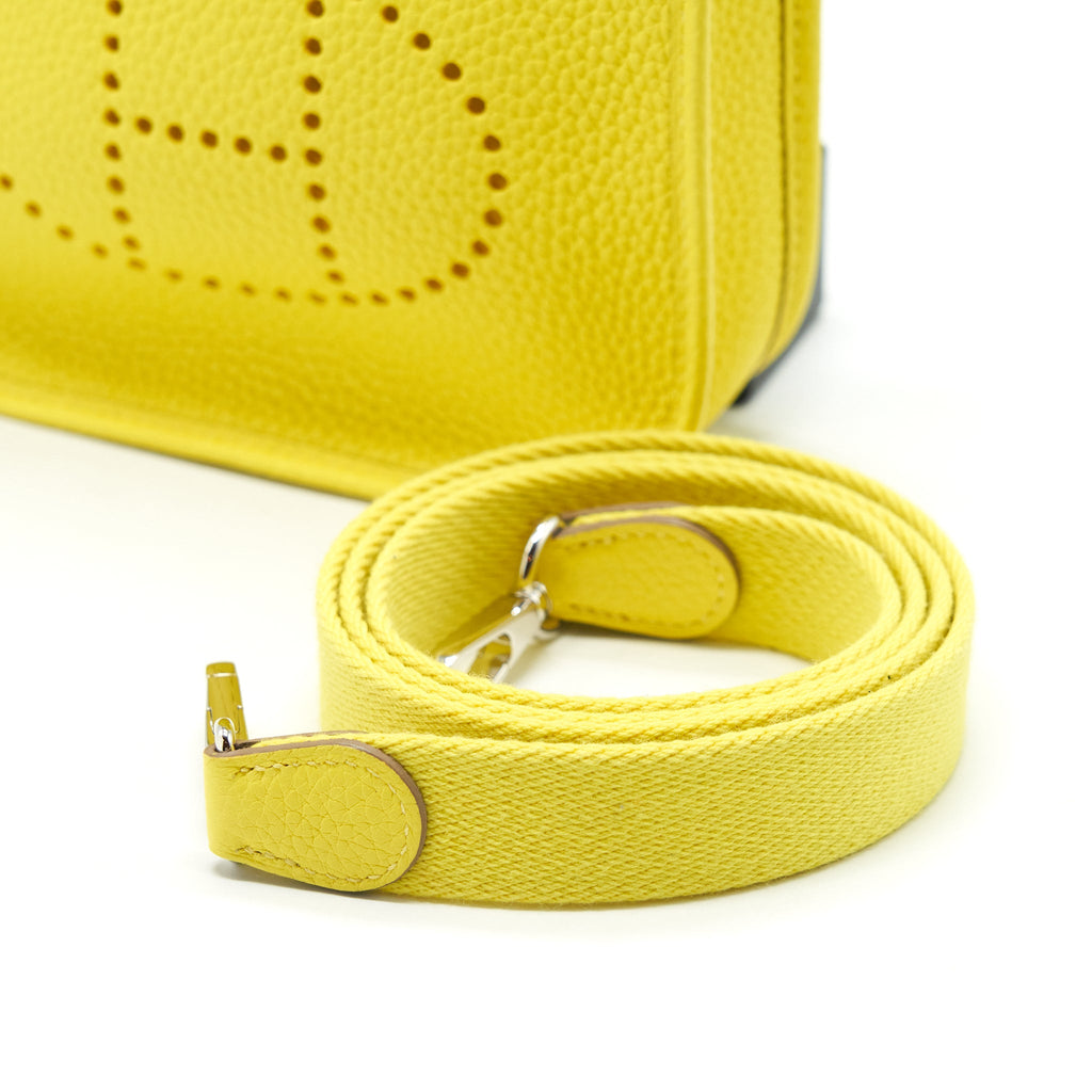 Hermes Mini Evelyne Clemence Lime/Lime SHW