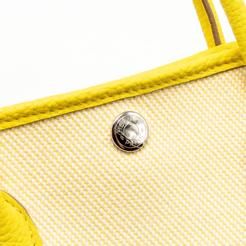 HERMES GARDEN PARTY 30 CANVAS / NEGONDA CITRON/LIME SHW