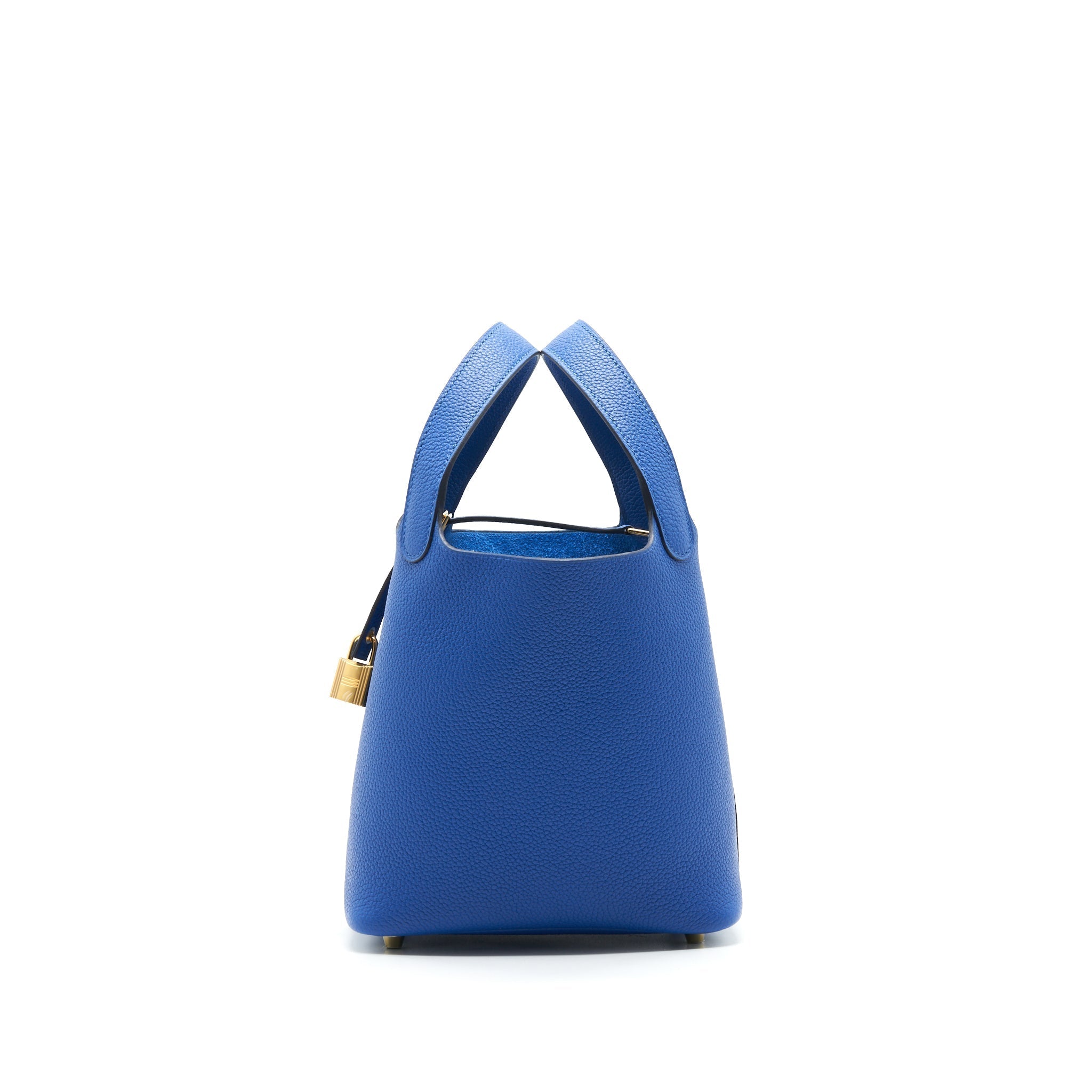 HERMES PICOTIN 18 LOCK BAG BLUE FRANCE GHW