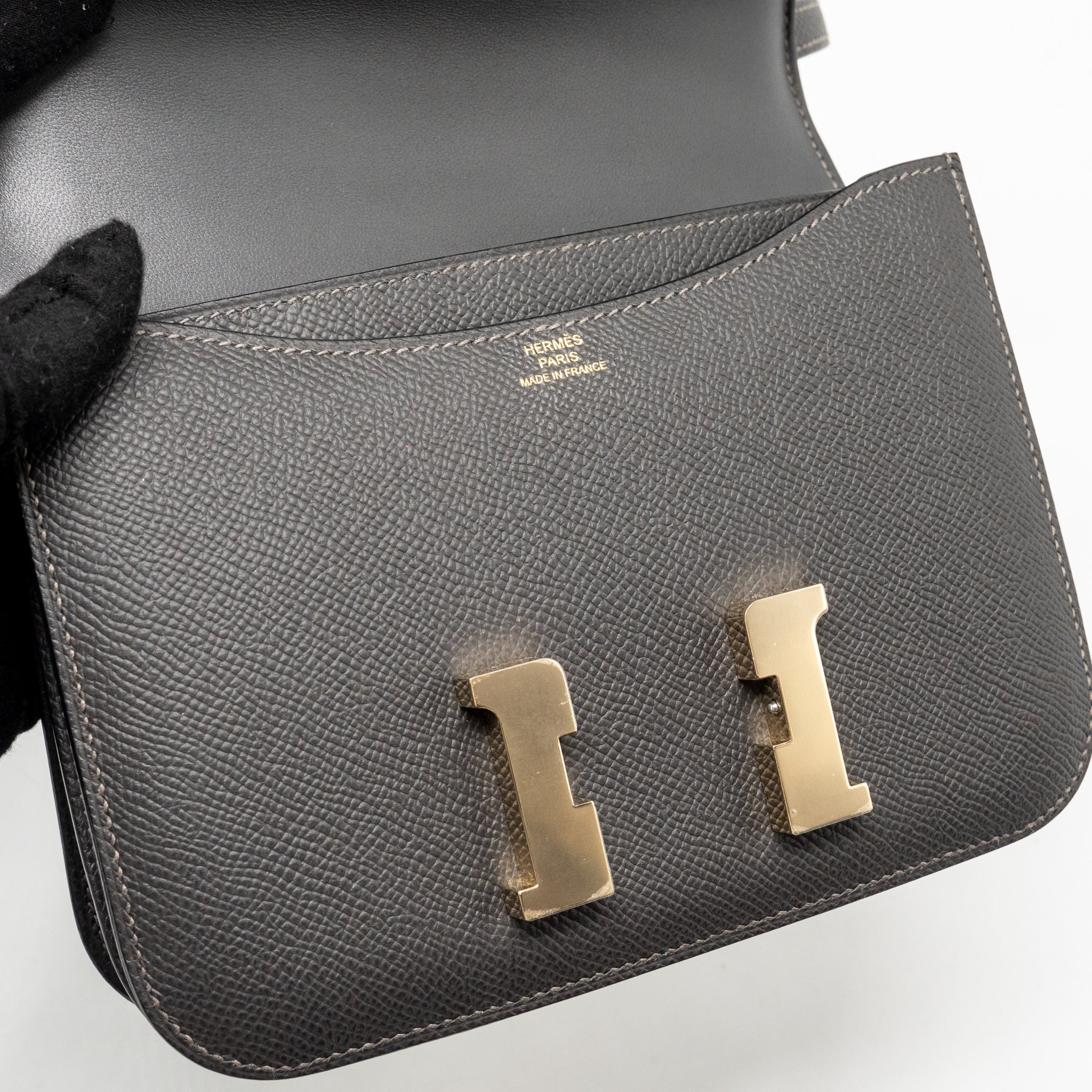 HERMES MINI CONSTANCE EPSOM GRAPHITE LGHW
