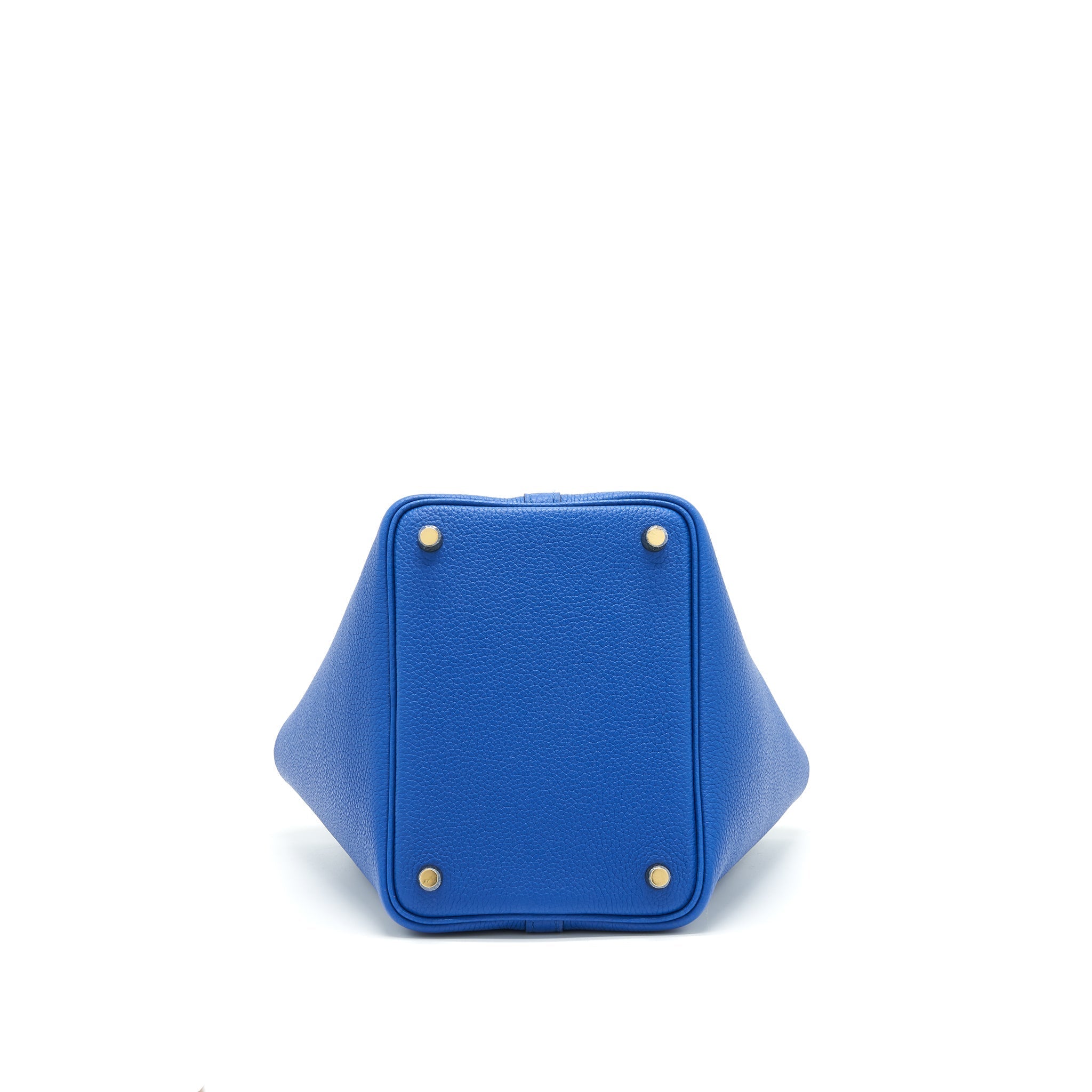 HERMES PICOTIN 18 LOCK BAG BLUE FRANCE GHW