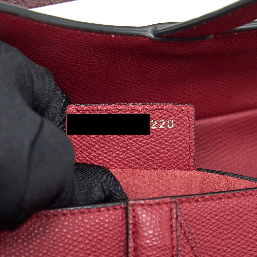 DIOR MEDIUM SADDLE BAG GRAINED CALFSKIN DARK RED GHW