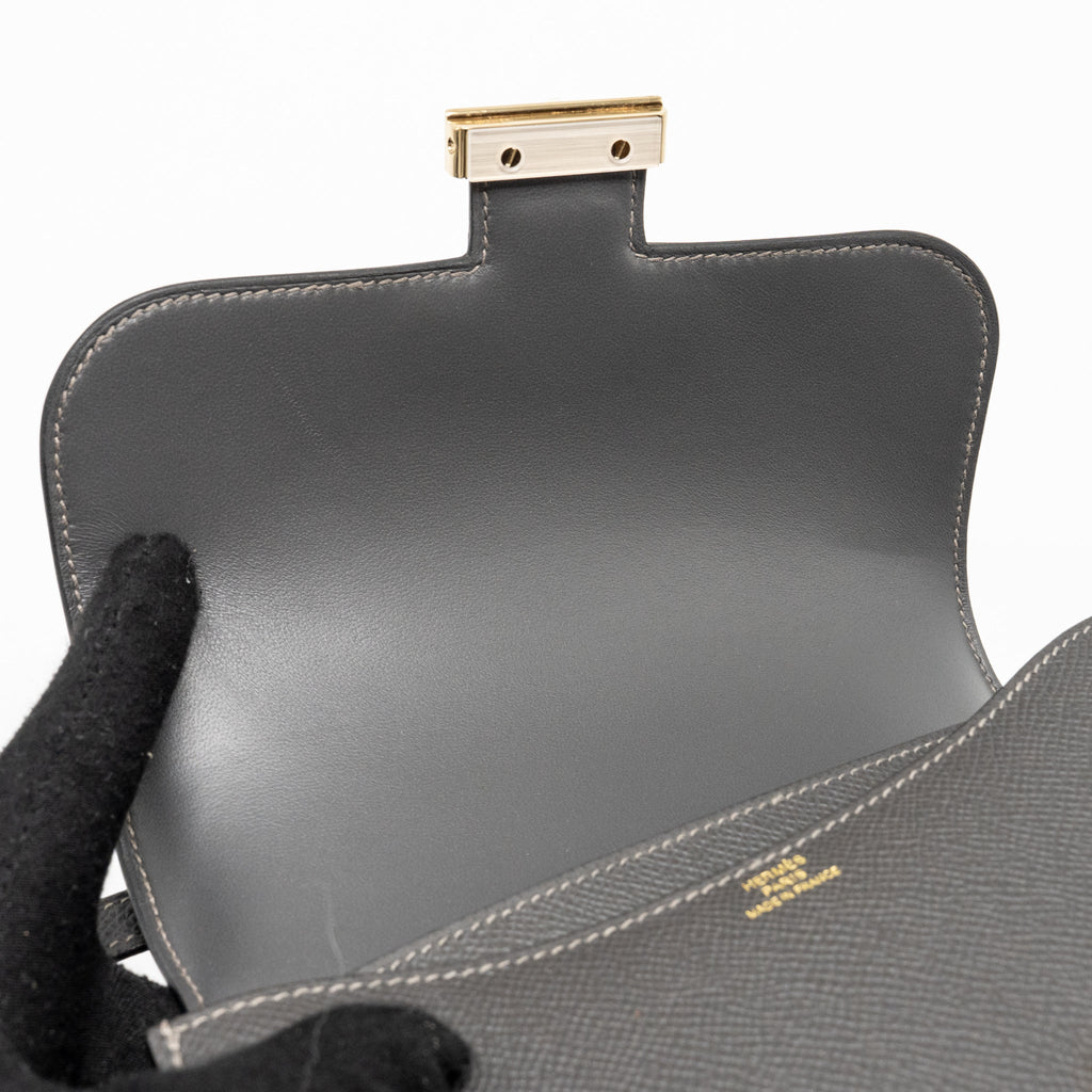 HERMES MINI CONSTANCE EPSOM GRAPHITE LGHW
