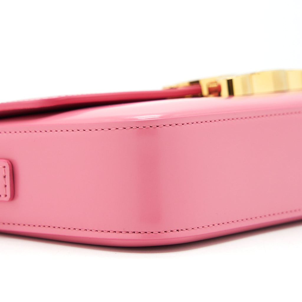 CELINE TRIOMPHE SHOULDER BAG SHINY CALFSKIN FLAMINGO