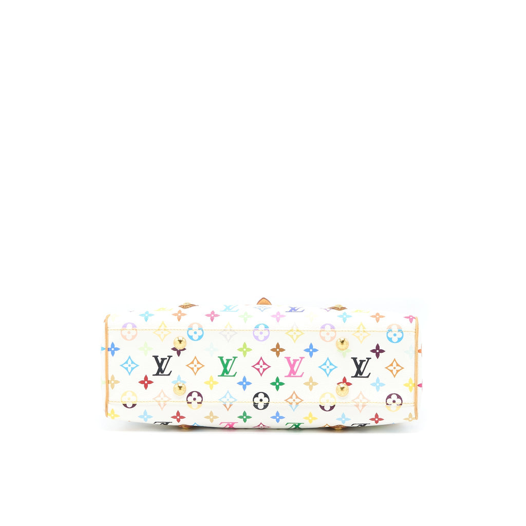 LOUIS VUITTON AURELIA SHOULDER BAG WHITE MULTICOLOUR MONOGRAM CANVAS GHW