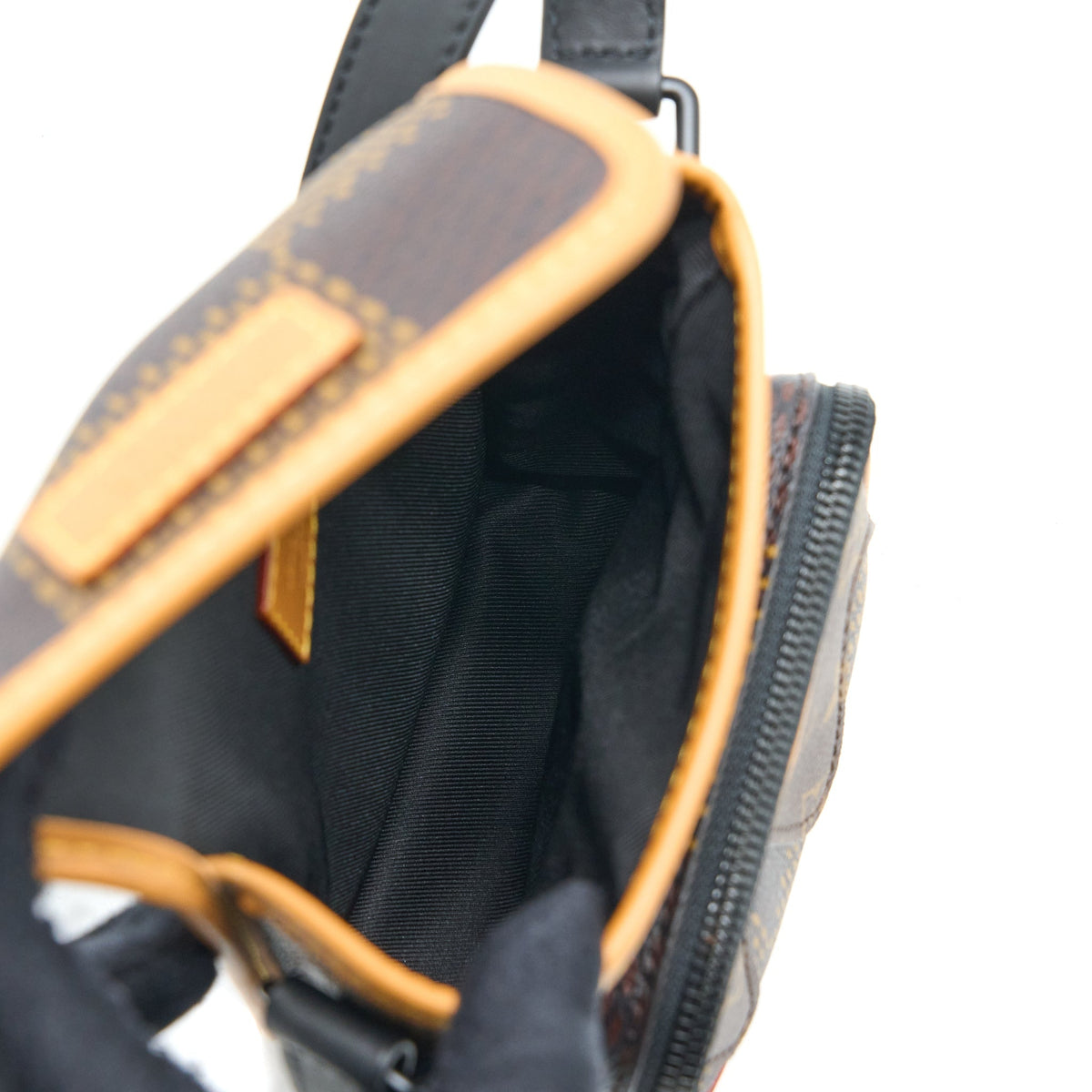 LOUIS VUITTON X NIGO AMAZON SLING BAG MONOGRAM CANVAS BLACK HARDWARE