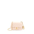 CHANEL PEARL CRUSH MINI SQUARE LAMBSKIN LIGHT BEIGE BRUSHED GHW(MICROCHIP)