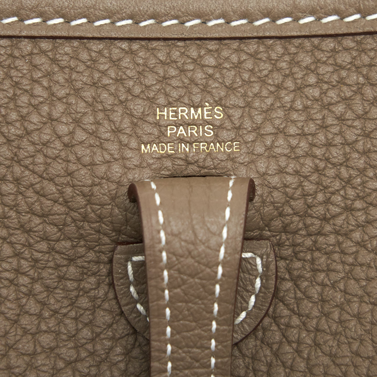 Hermes Mini Evelyne Etoupe GHW