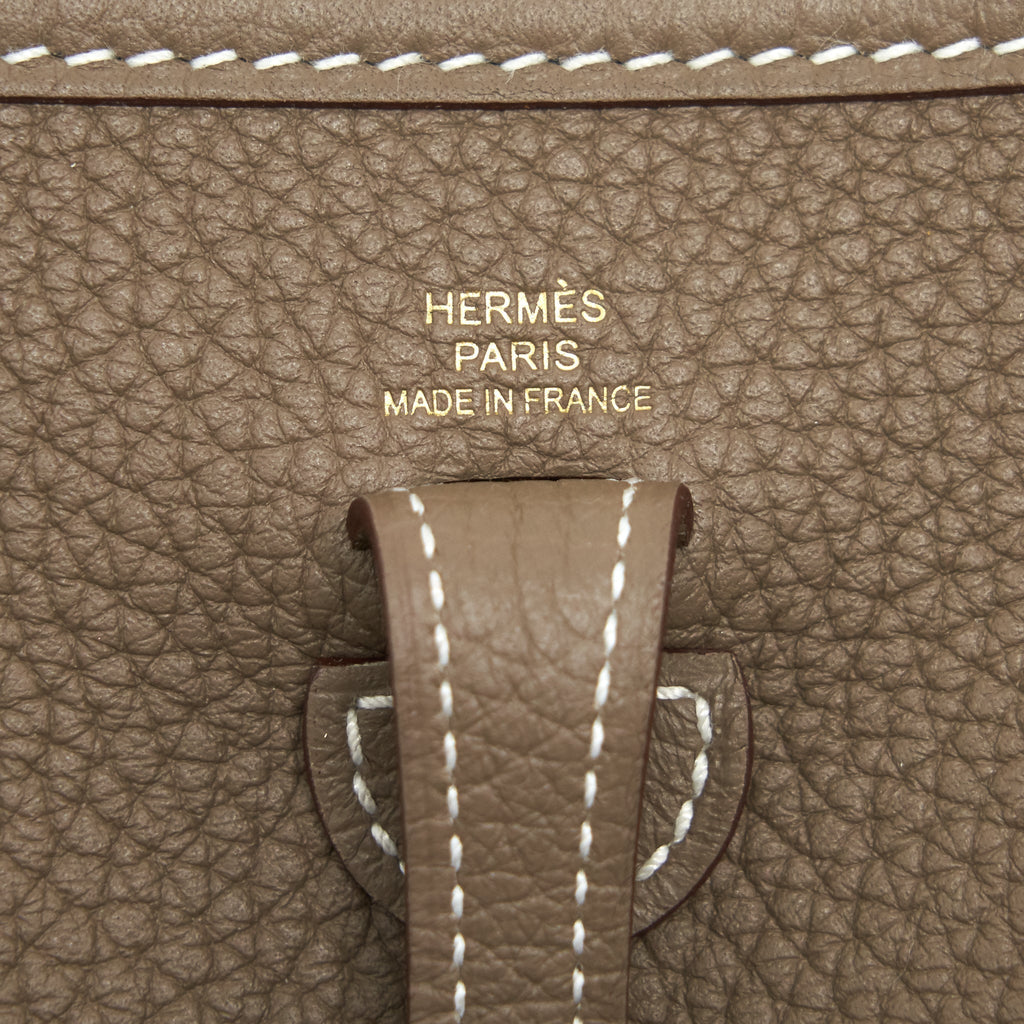 HERMES MINI EVELYNE ETOUPE GHW