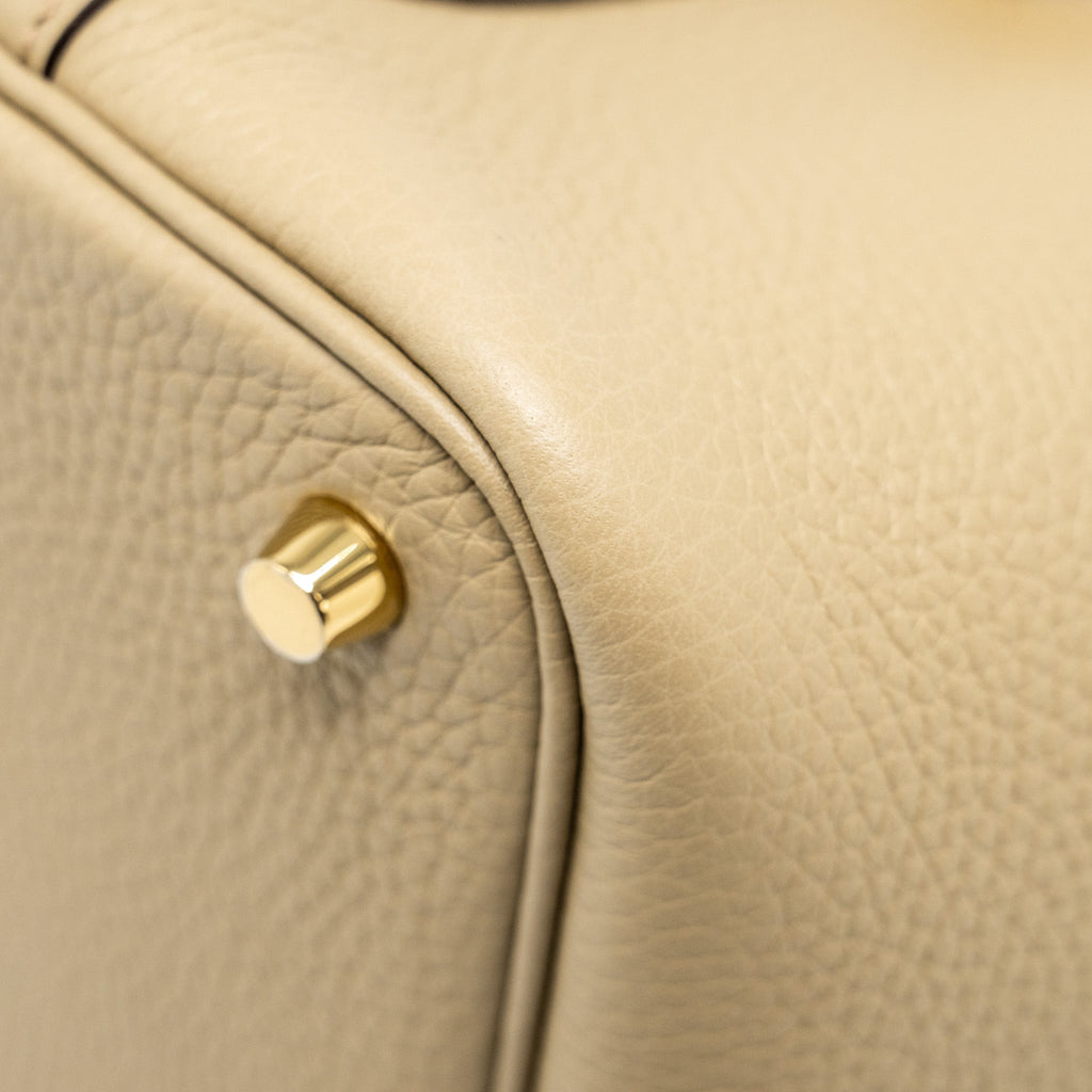HERMES PICOTIN 18 LOCK BAG CLEMENCE BEIGE MARFA GHW