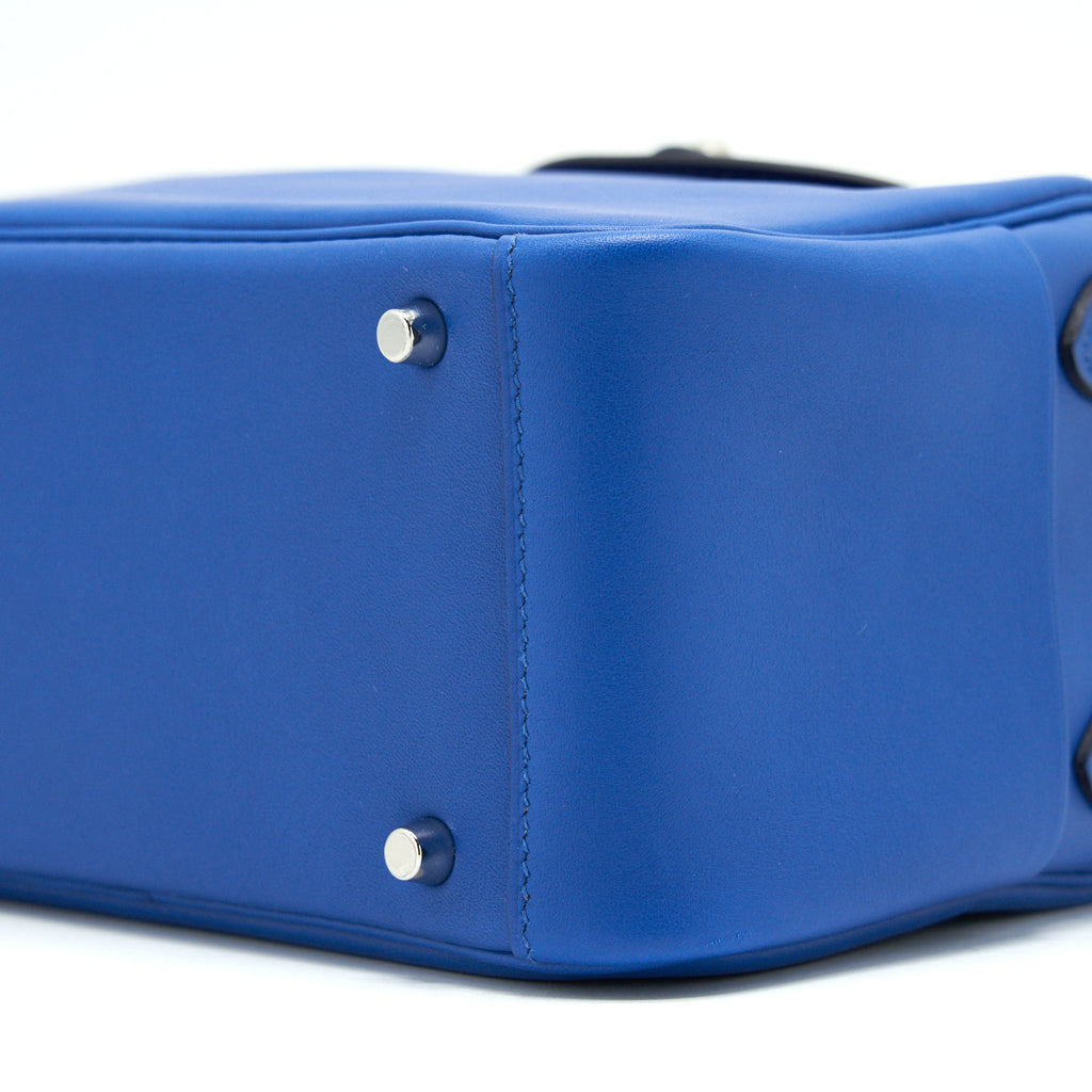 Hermes Mini Lindy Swift Leather Blue France/ Blue Saphir SHW