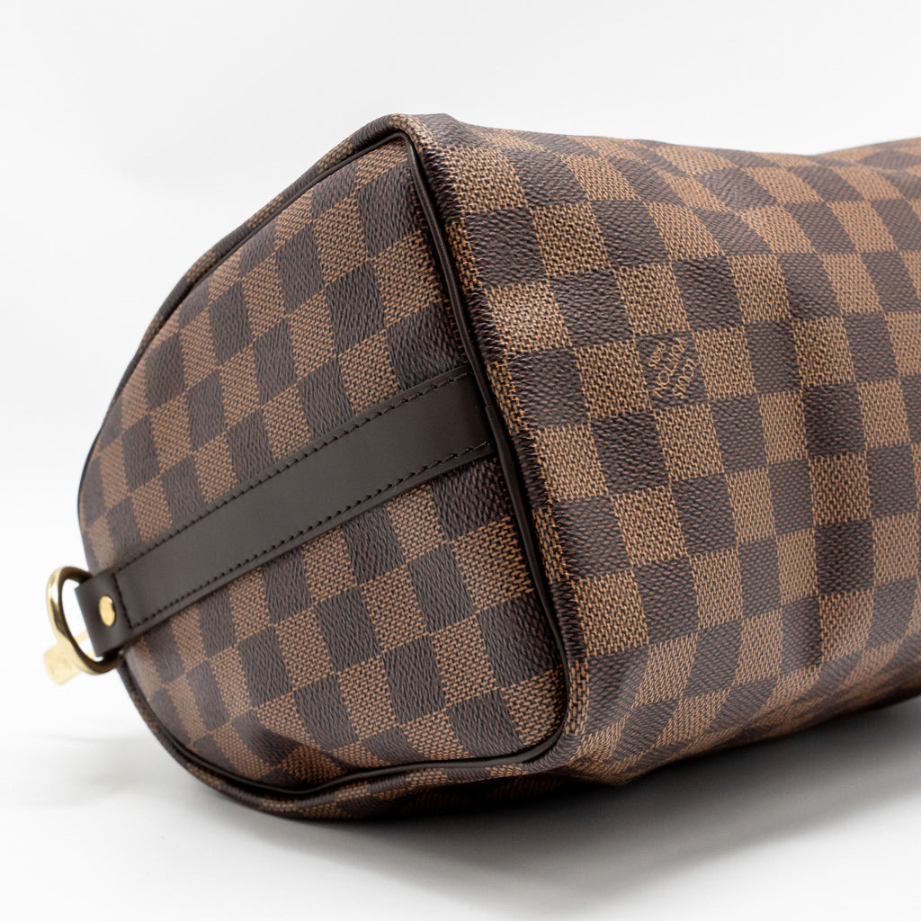 LOUIS VUITTON SPEEDY BANDOULIERE 25 DAMIER EBENE CANVAS GHW