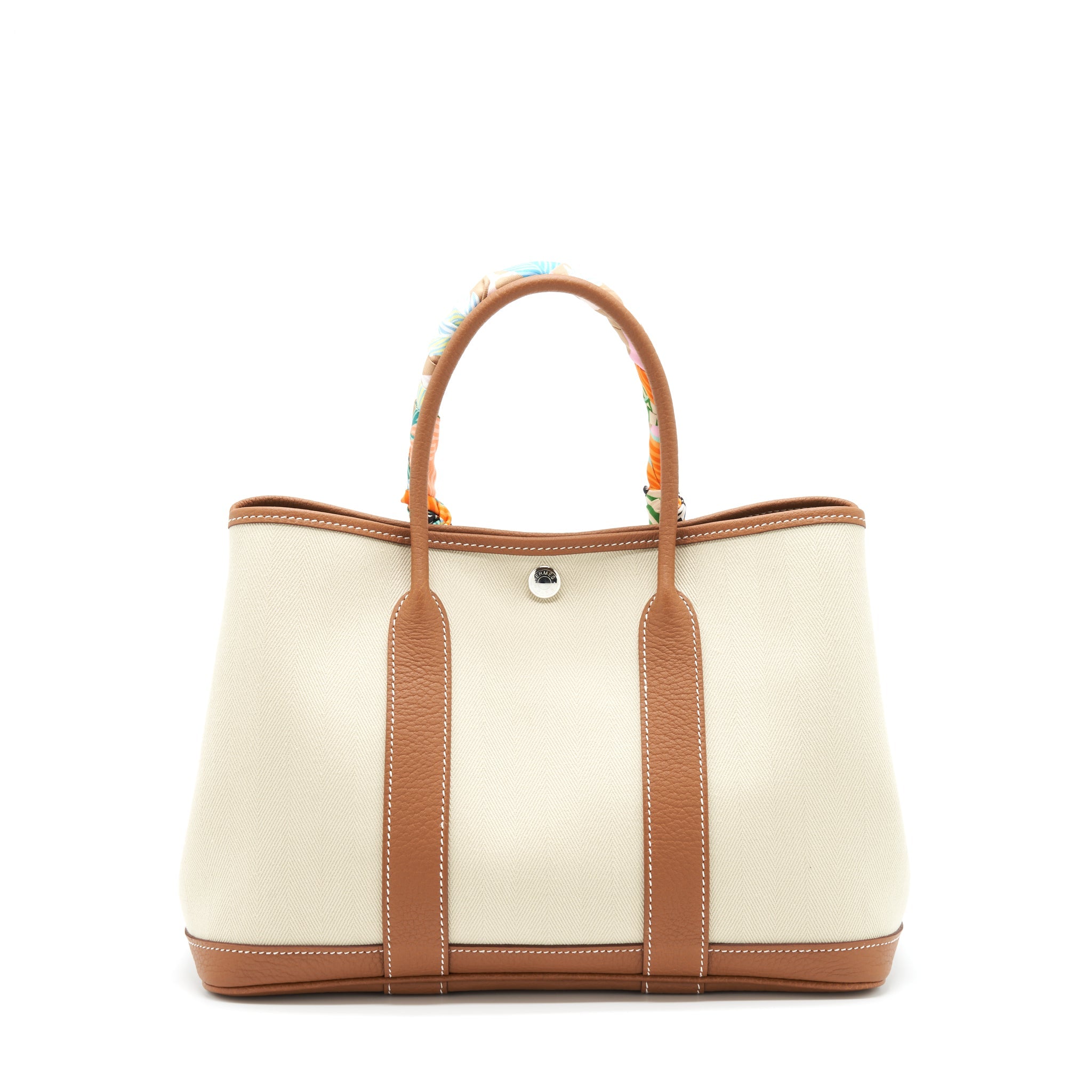 HERMES GARDEN PARTY 30 CANVAS GOLD